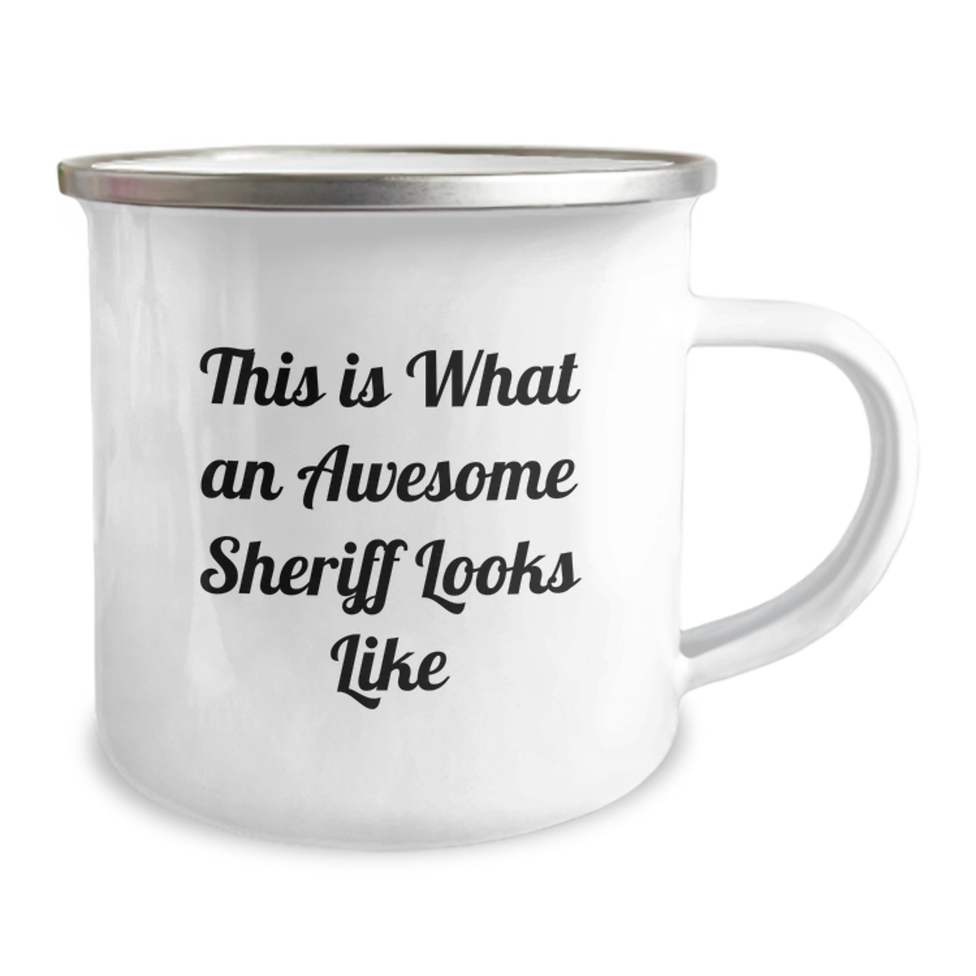 Funny Sheriff Gifts for Men, Women, or Friends - 'This Is What An Awesome Sheriff Looks Like' Camping Mug for Graduation - Image 2