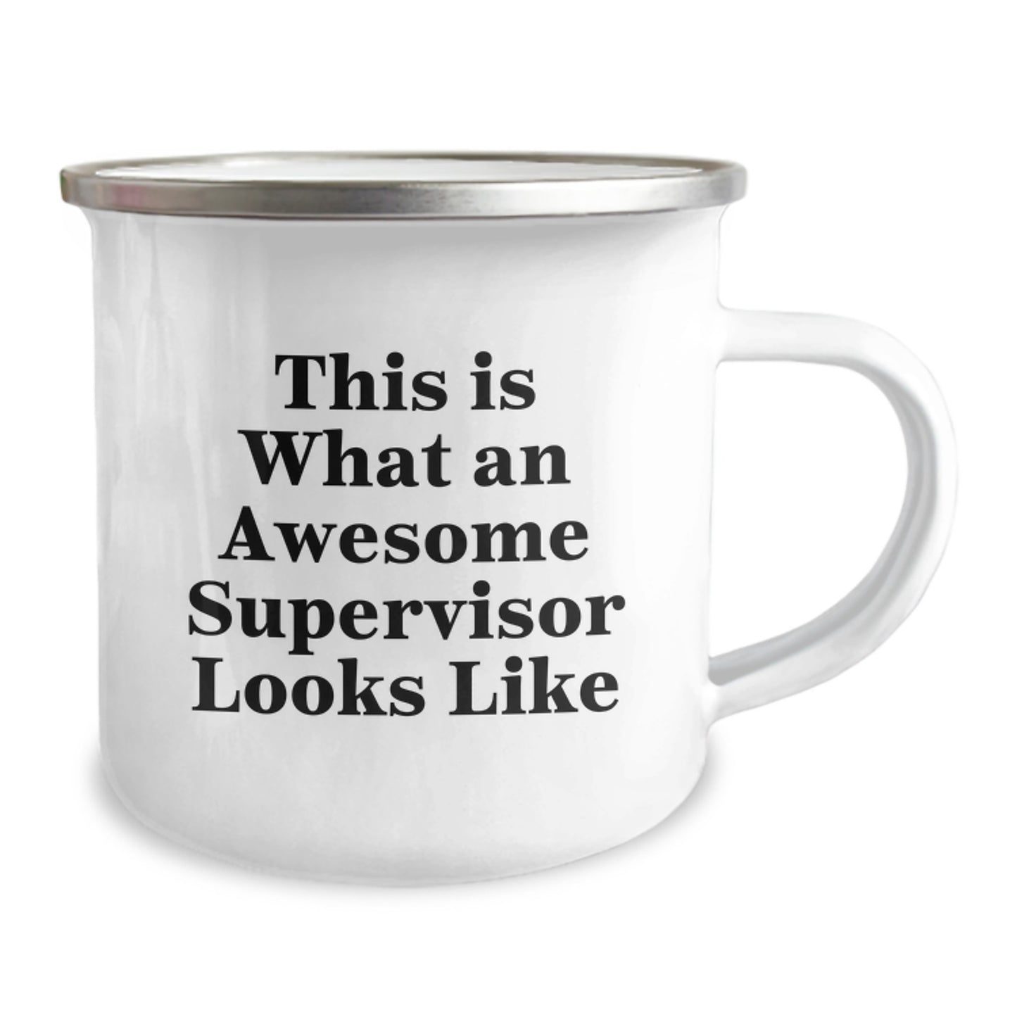 Funny Supervisor Gifts from Friends for Supervisors on Graduation, This Is What An Awesome Supervisor Looks Like, Camping Mug, 12 oz Stainless Steel with Enamel Finish - Image 2
