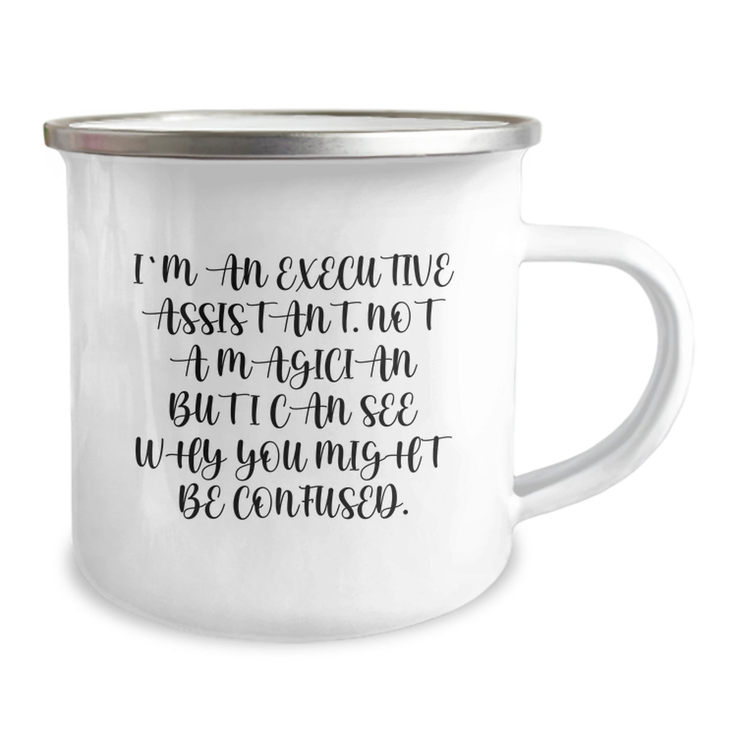 Funny Executive Assistant Gifts for Her - I'm Not a Magician But I Can See Why You Might Be Confused Christmas Mugs for Coworkers 12oz Stainless Steel Enamel Finish - Image 2