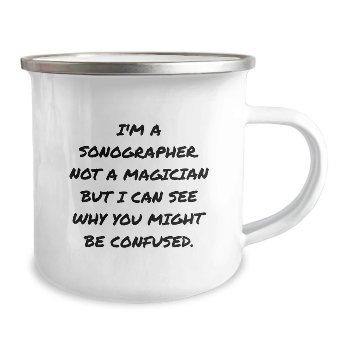 Funny Sonographer Gifts for Men - Christmas Unique Gifts from Friends, Sonographer Mugs for Women with Humor Quote 'I'm A Sonographer Not A Magician' - Image 2