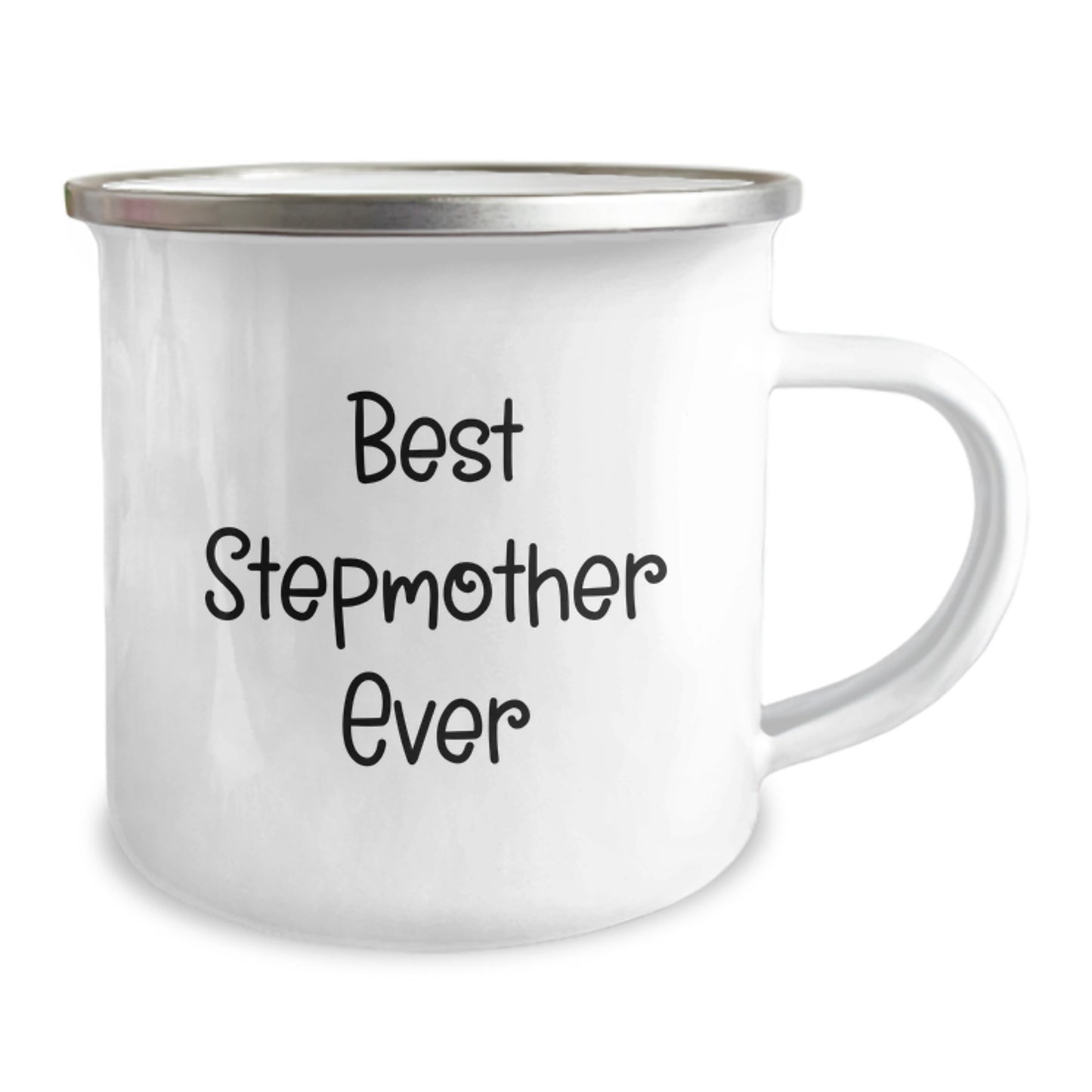 Funny Stepmother Gifts, Best Stepmother Ever Quote, 12 oz Camping Mug, Birthday Unique Gifts from Family to Stepmother - Image 2