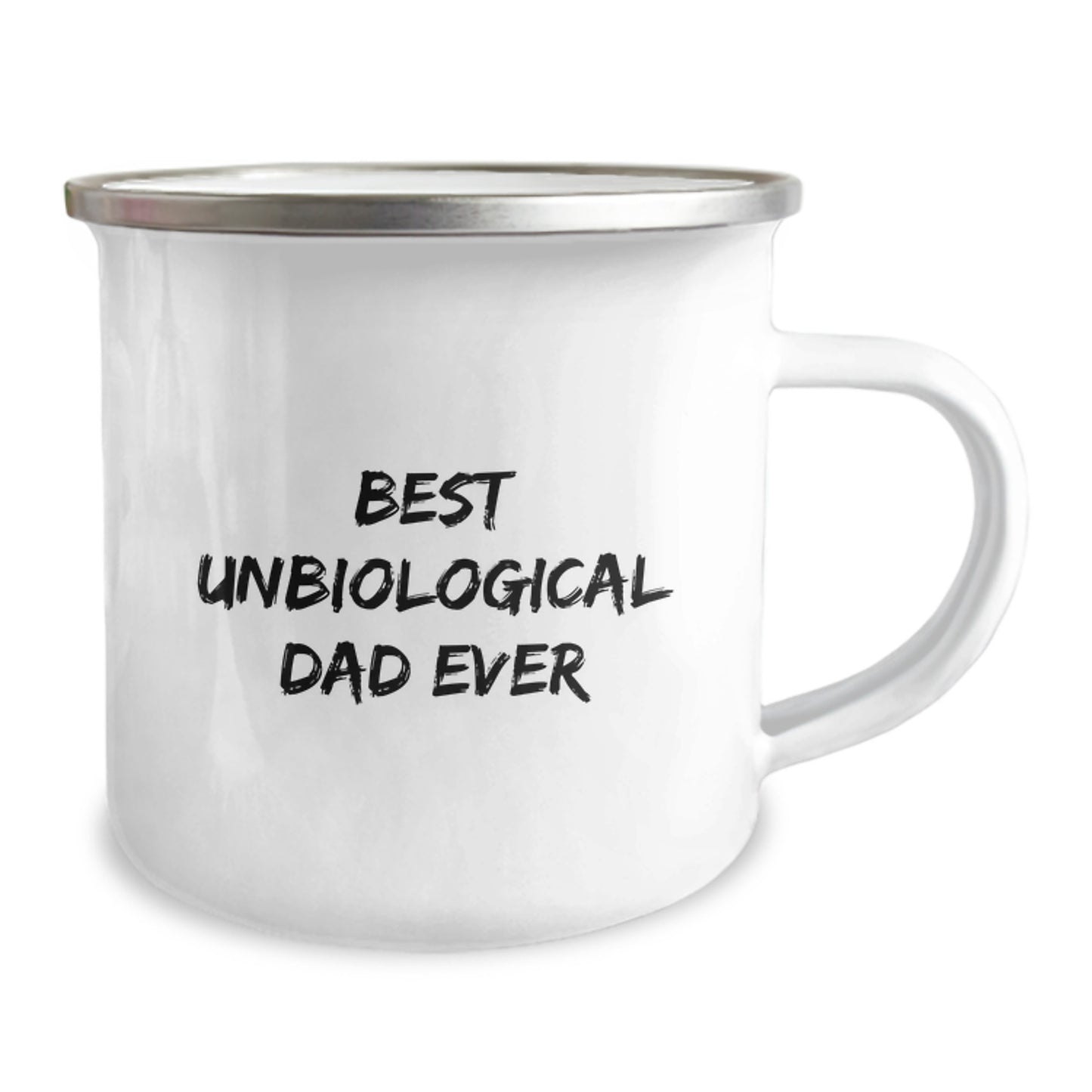 Funny Unbiological Dad Gifts for Men, Unique Camping Mug with Best Unbiological Dad Ever Quote, Christmas Unique Gifts from Family - Image 2