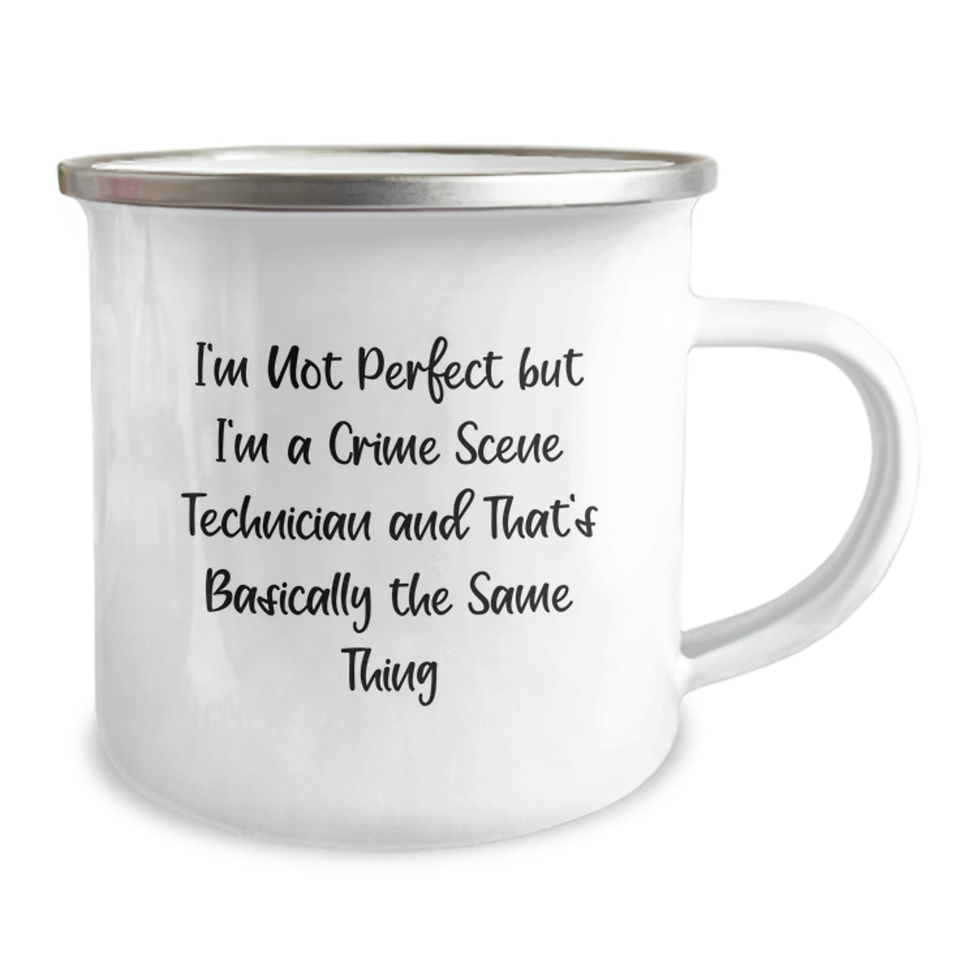 Crime Scene Technician Gifts, Funny Camping Mug, 'I'm Not Perfect But I'm A Crime Scene Technician' Birthday Unique Gifts from Friends to Coworkers - Image 2