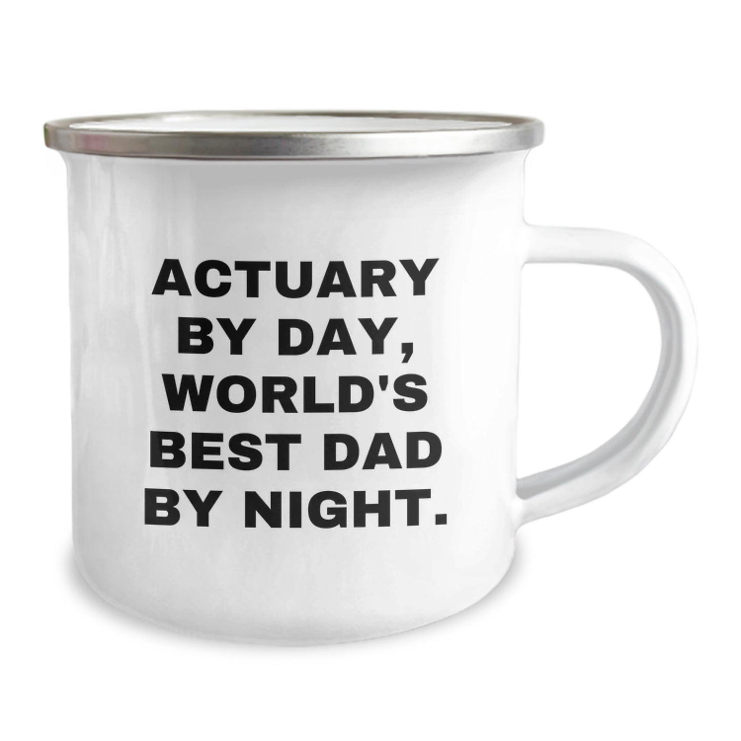 Funny Actuary Gifts, Actuary By Day World's Best Dad Camping Mug, Perfect for Christmas - Image 2