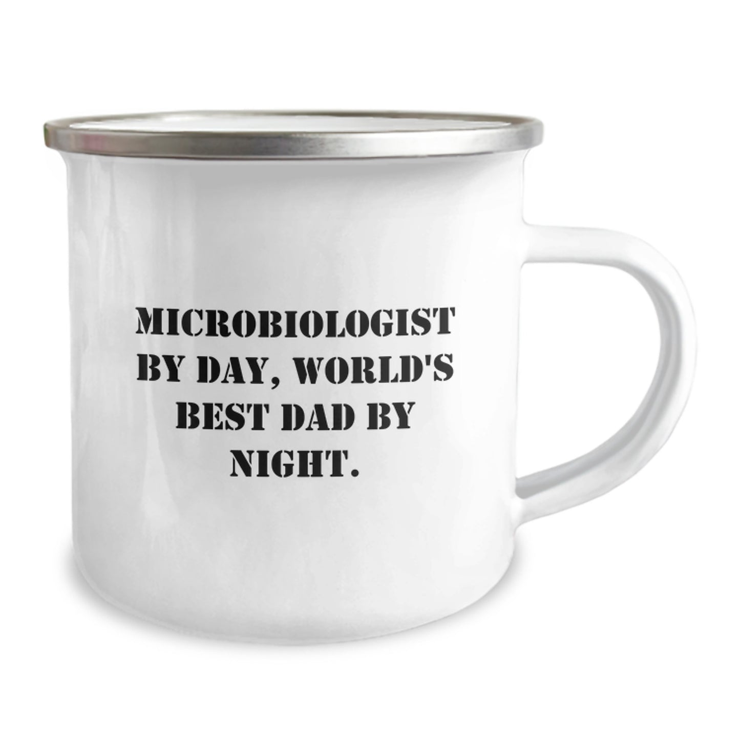 Funny Microbiologist Gifts - Microbiologist Dad Camping Mug for Christmas Unique Gifts from Friends to Family - World's Best Dad Quote - Image 2