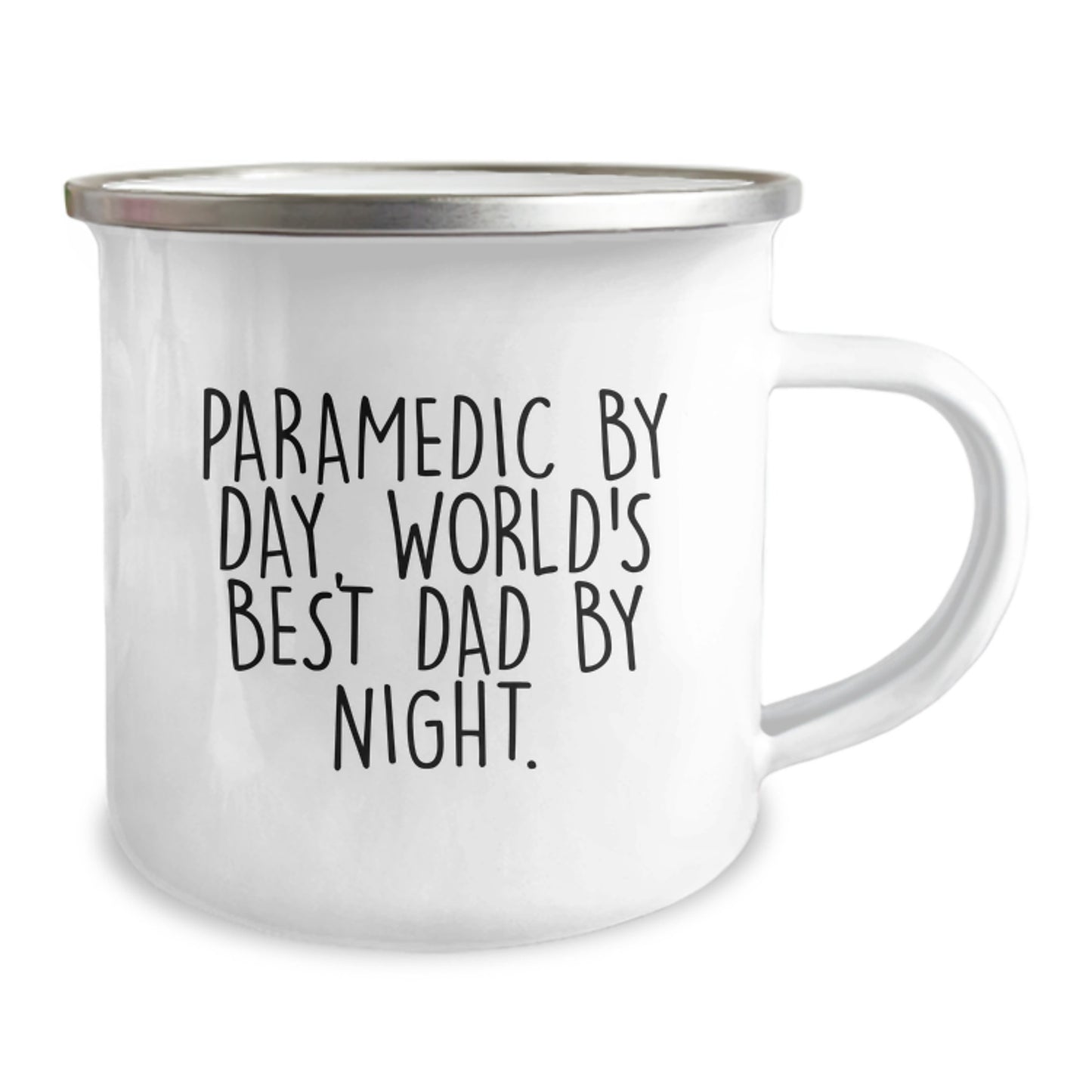 Rescue Worker Gifts for Men - Funny 'Rescue Worker By Day, World's Best Dad By Night.' Stainless Steel Camping Mug, Gifts from Dad to Son or Friend, Perfect Graduation Unique Gifts - Image 2
