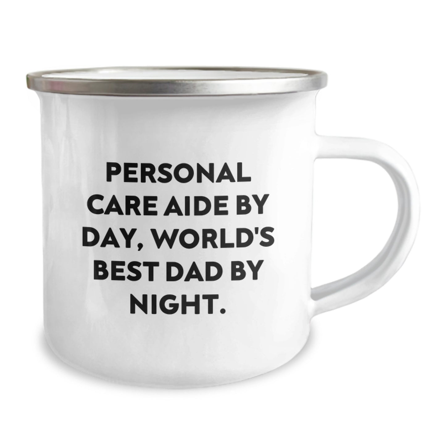 Personal Care Aide Gifts from Men to Graduating Personal Care Aide, Funny Camping Mug for World's Best Dad - 'Personal Care Aide By Day, World's Best Dad By Night.' - Image 2