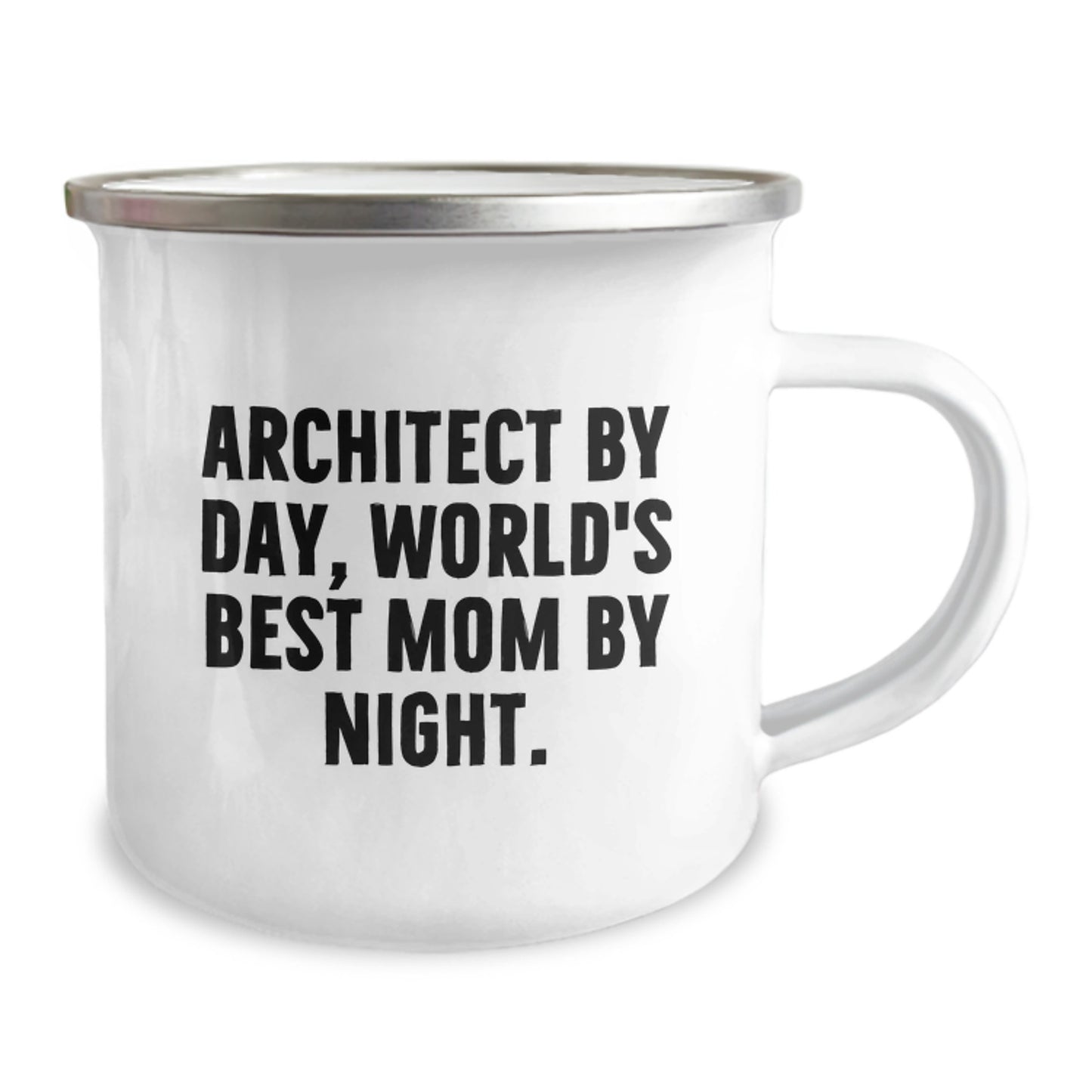 Funny Architect Gifts from Mom to Architect Son for Christmas, Unique Camping Mug for Architect Friends and Family, Best Mom By Night, 'Architect by Day, World's Best Mom By Night.' - Image 2