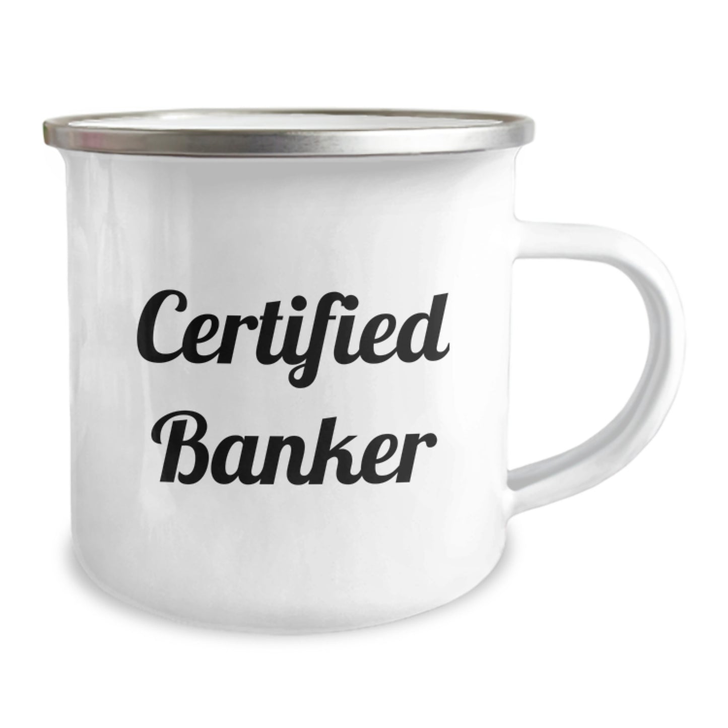 Funny Gifts from Women to Banker Friends - Camping Mug for Christmas Unique Gifts for Him - 'Certified Banker' Quote on Stainless Steel - Image 2