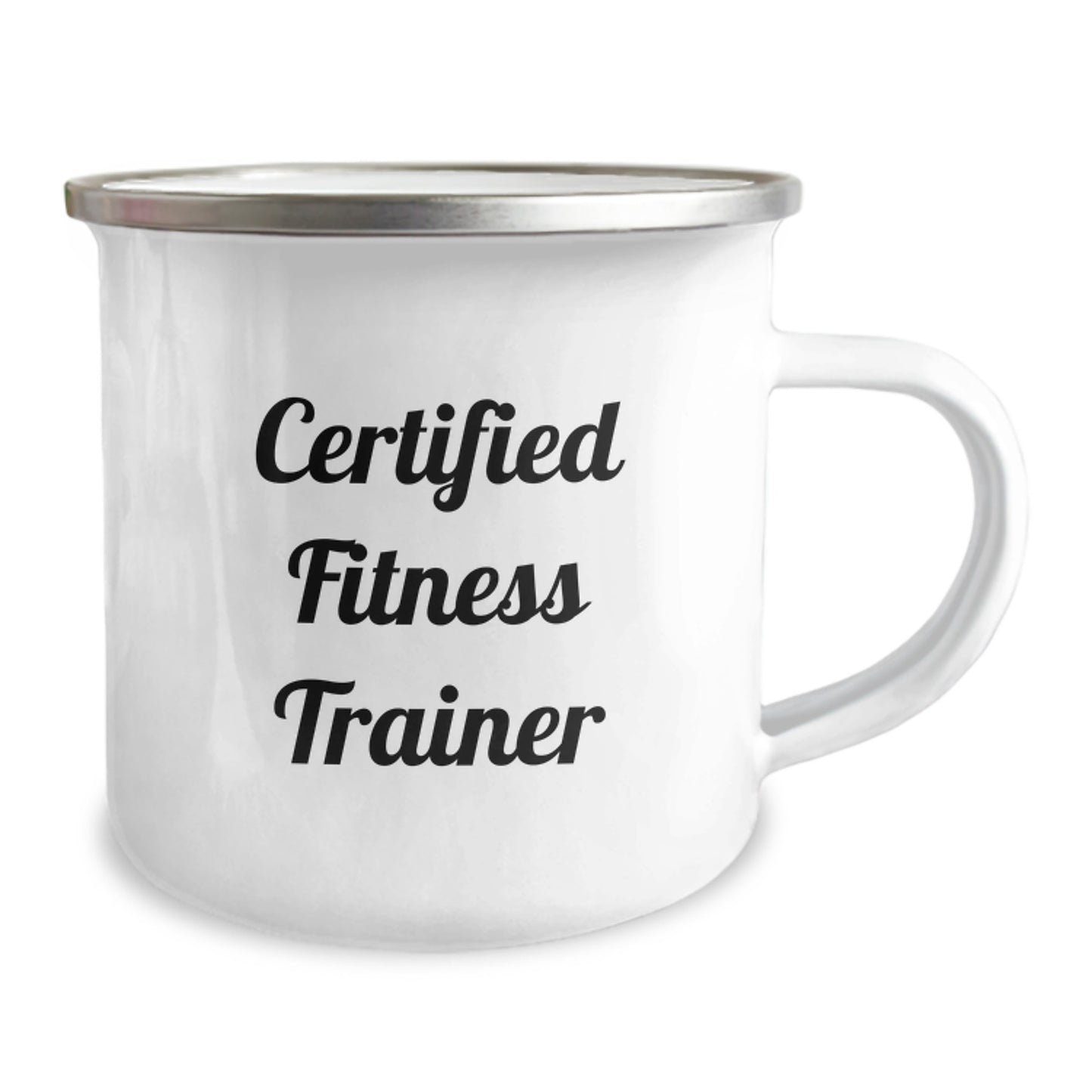 Fitness Trainer's Camping Adventure, Gifts from Friends, Funny Quote, 12 oz Stainless Steel Mug, Graduation Unique Gifts for Him, Her, or Fitness Enthusiast - Image 2