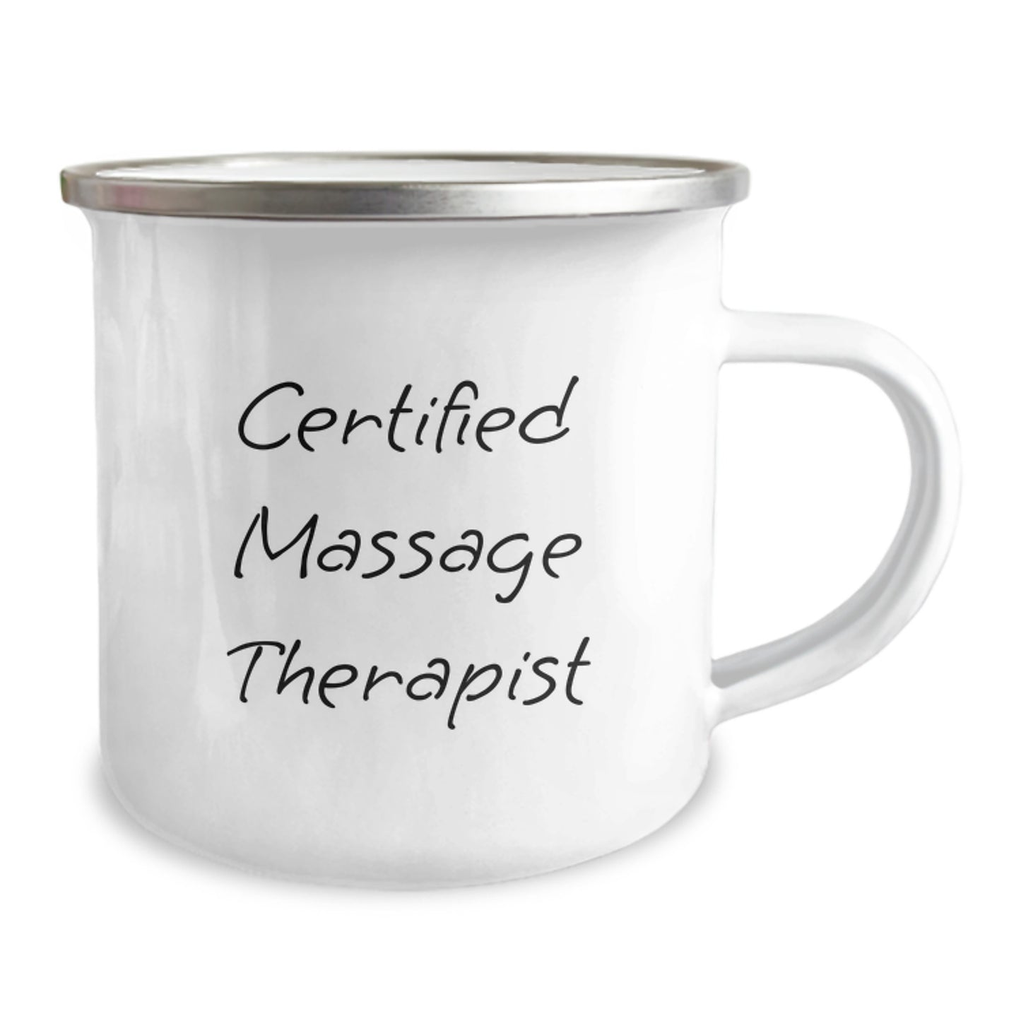 Massage Therapist Gifts from Family, Funny Quote Camping Mug for Graduation, Unique Gifts for Her, 12 oz Stainless Steel with Enamel Finish - Image 2