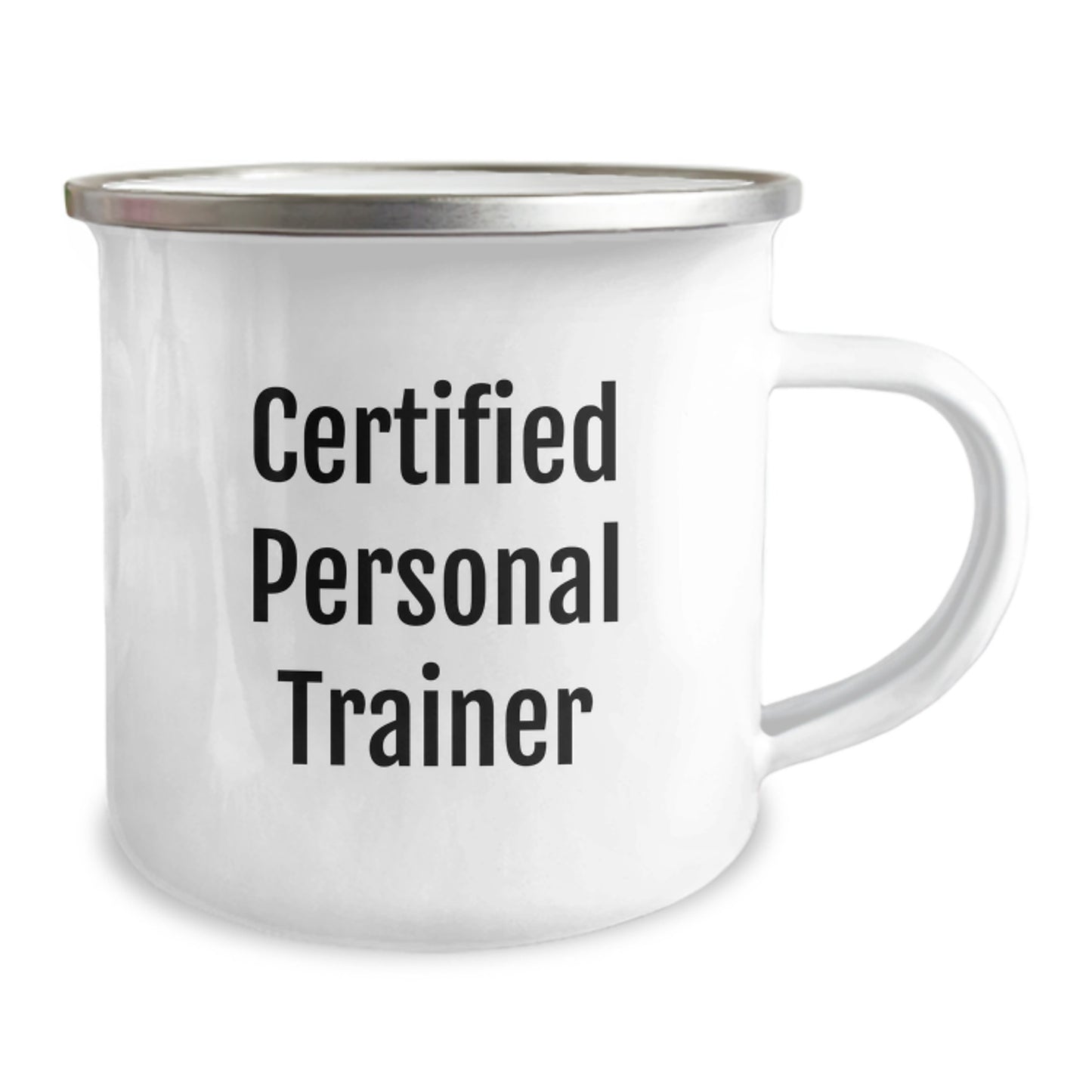 Funny Personal Trainer Christmas Unique Gifts from Friends for Him Camping Mug Stainless Steel with Enamel Finish - Image 2