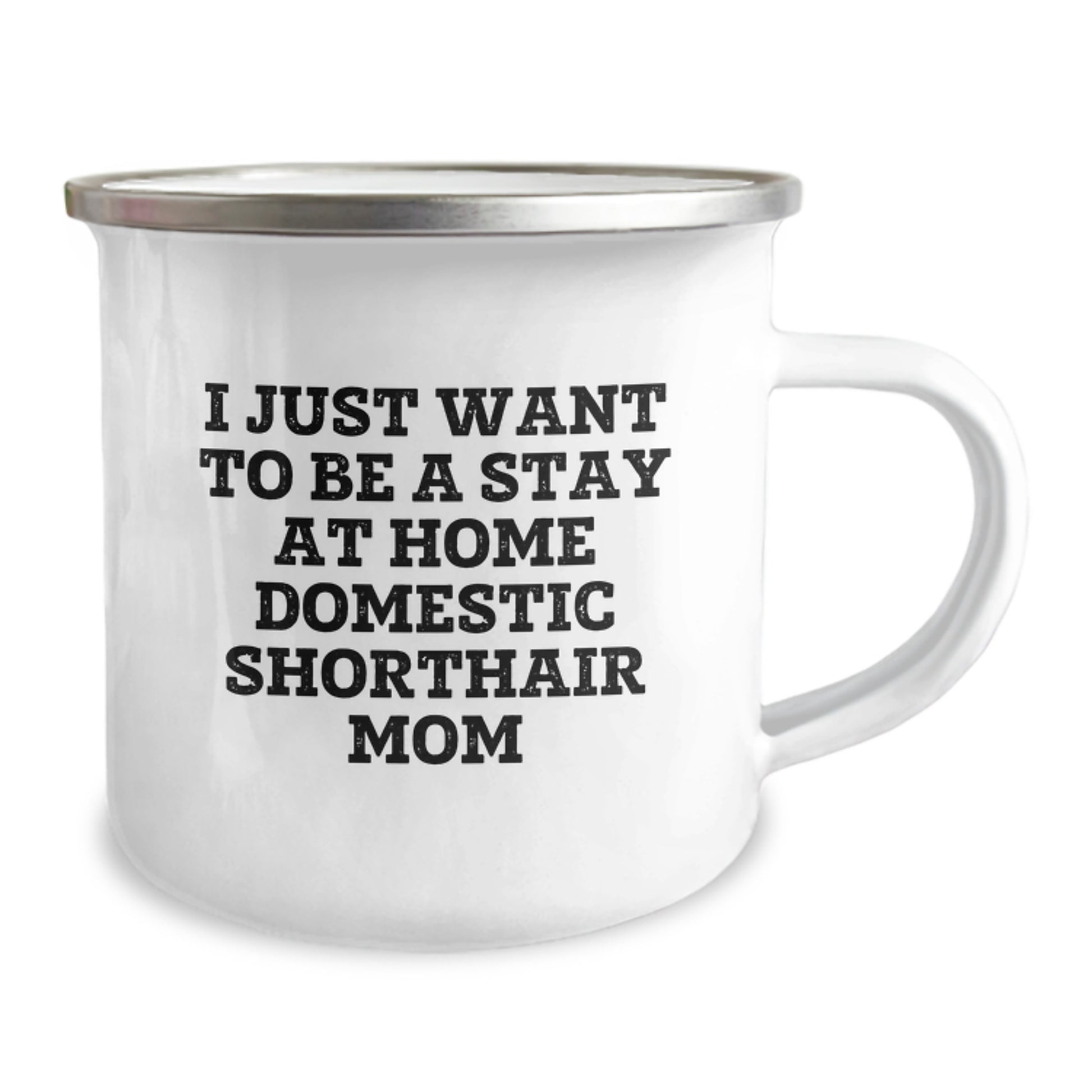 Funny Domestic Shorthair Cat Gifts, Camping Mugs for Graduation - 'I Just Want To Be A Stay At Home Domestic Shorthair Mom' Gifts from Mom to Daughter - Image 2