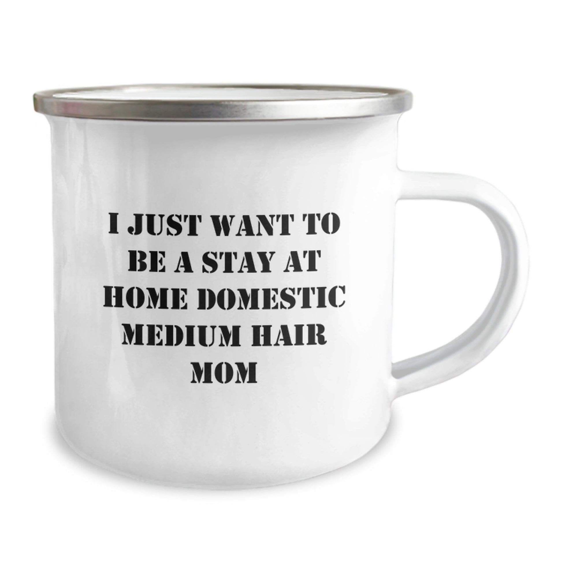Domestic Medium Hair Cat Mom Gifts, Funny Camping Mug for Her, 'I Just Want To Be A Stay At Home Domestic Medium Hair Mom' - Unique Graduation Gift from Friends, Family to Mom - Image 2
