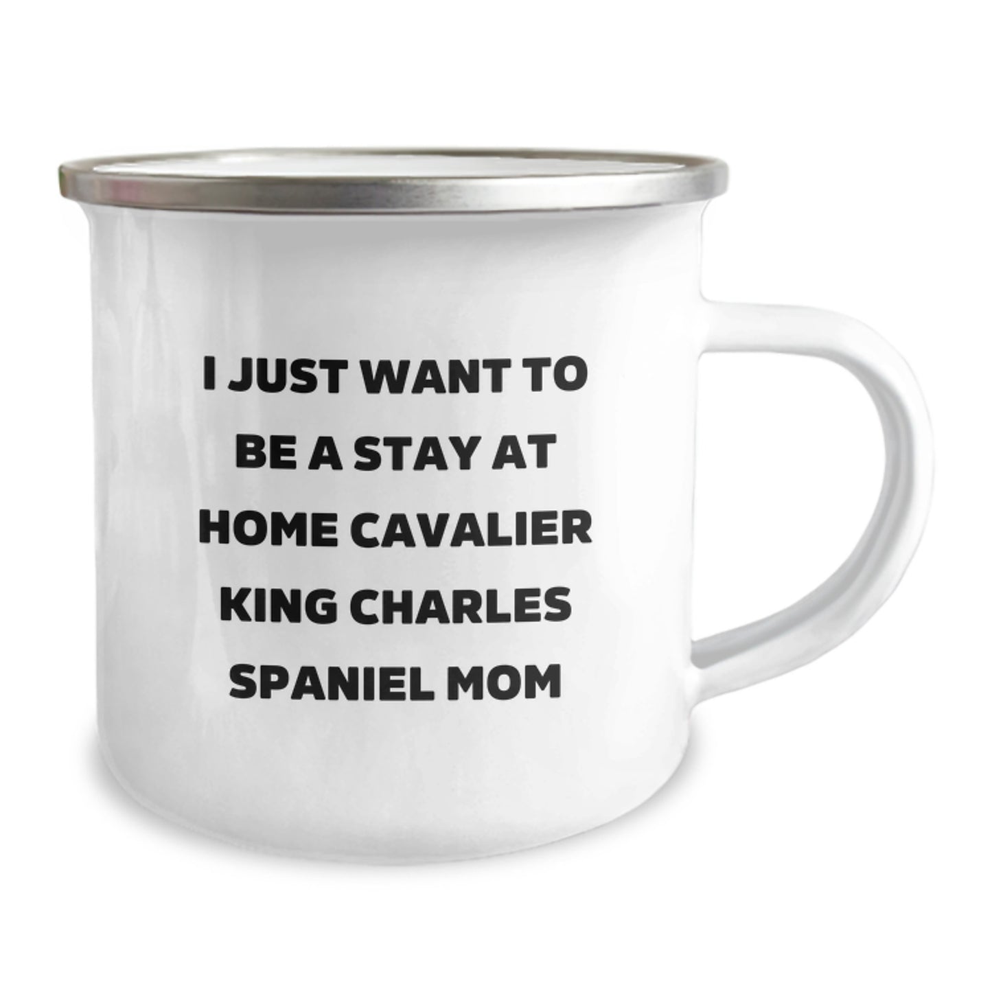 Funny Stay at Home Cavalier King Charles Spaniel Dog Mom Gifts, Unique Camping Mug for Christmas, Cavalier King Charles Spaniel Dog Lover Gifts from Friends - Image 2