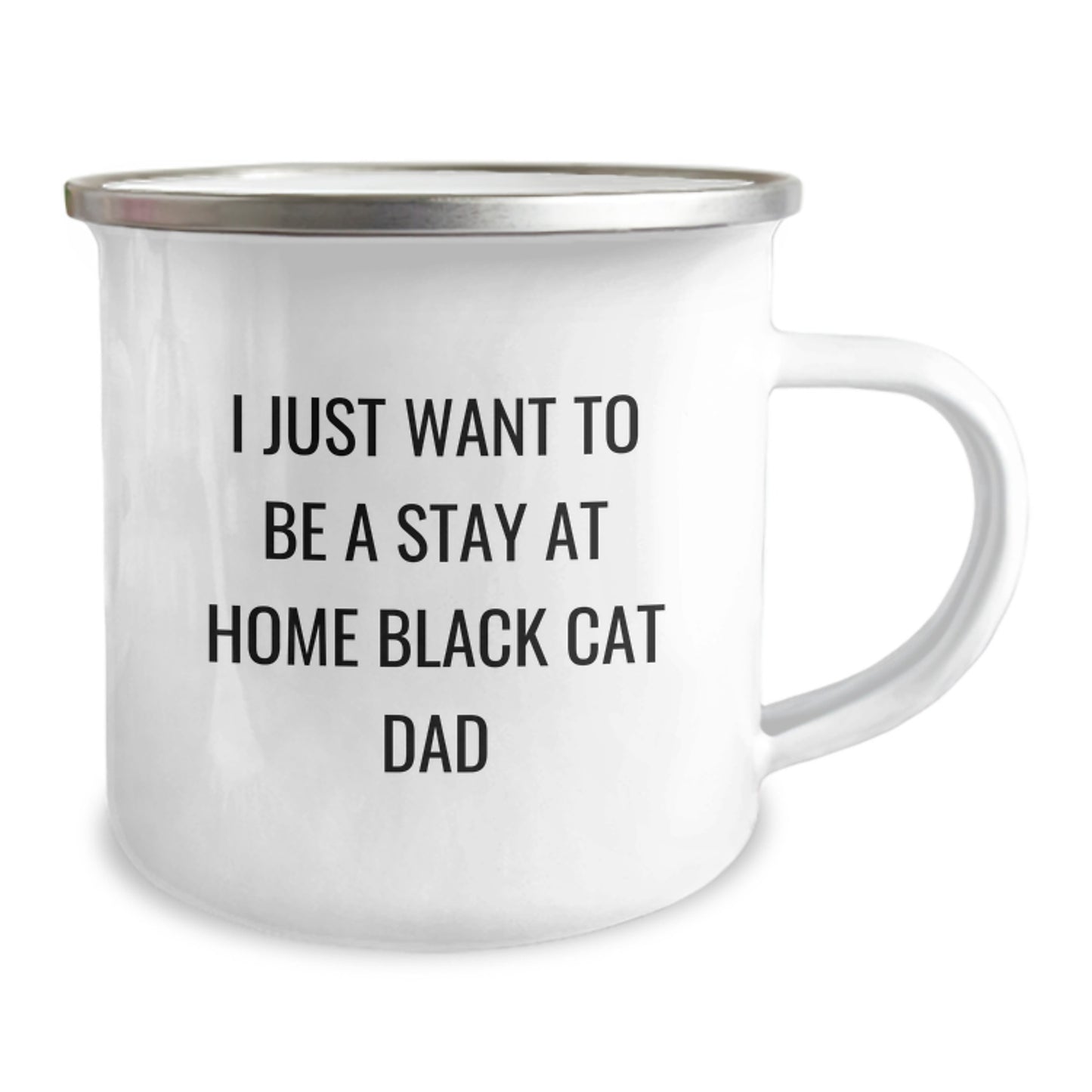 Funny Black Cat Dad Camping Mug Gifts from Men to Family for Christmas - Image 2