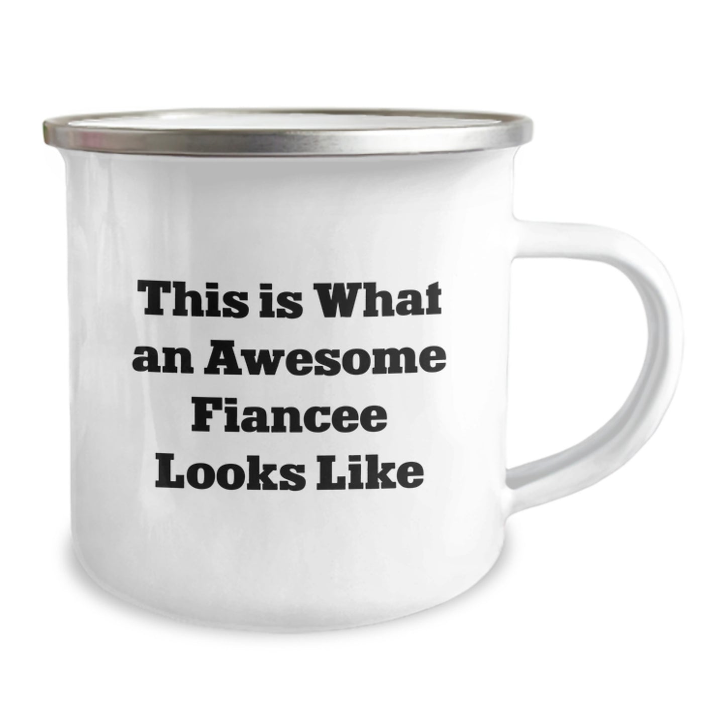 Funny Fiancee Gifts, This Is What An Awesome Fiancee Looks Like, Camping Mug for Graduation, Gifts from Men to Fiancee, Unique and Heartfelt - Image 2