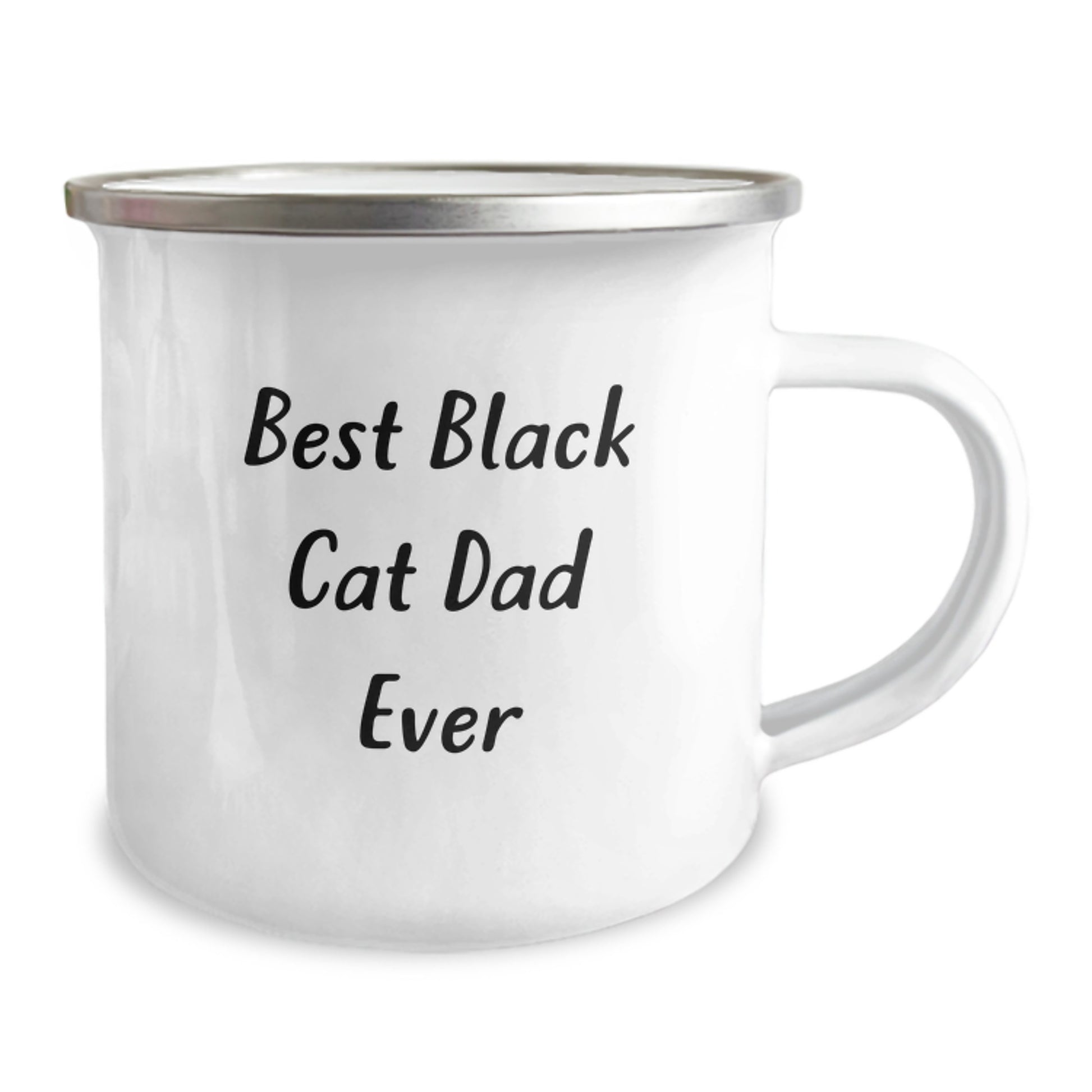 Funny Black Cat Dad Ever Gifts for Men from Family, Black Cat Enthusiasts' Unique Birthday Ideas, Camping Mug for Outdoor Lovers - Image 2