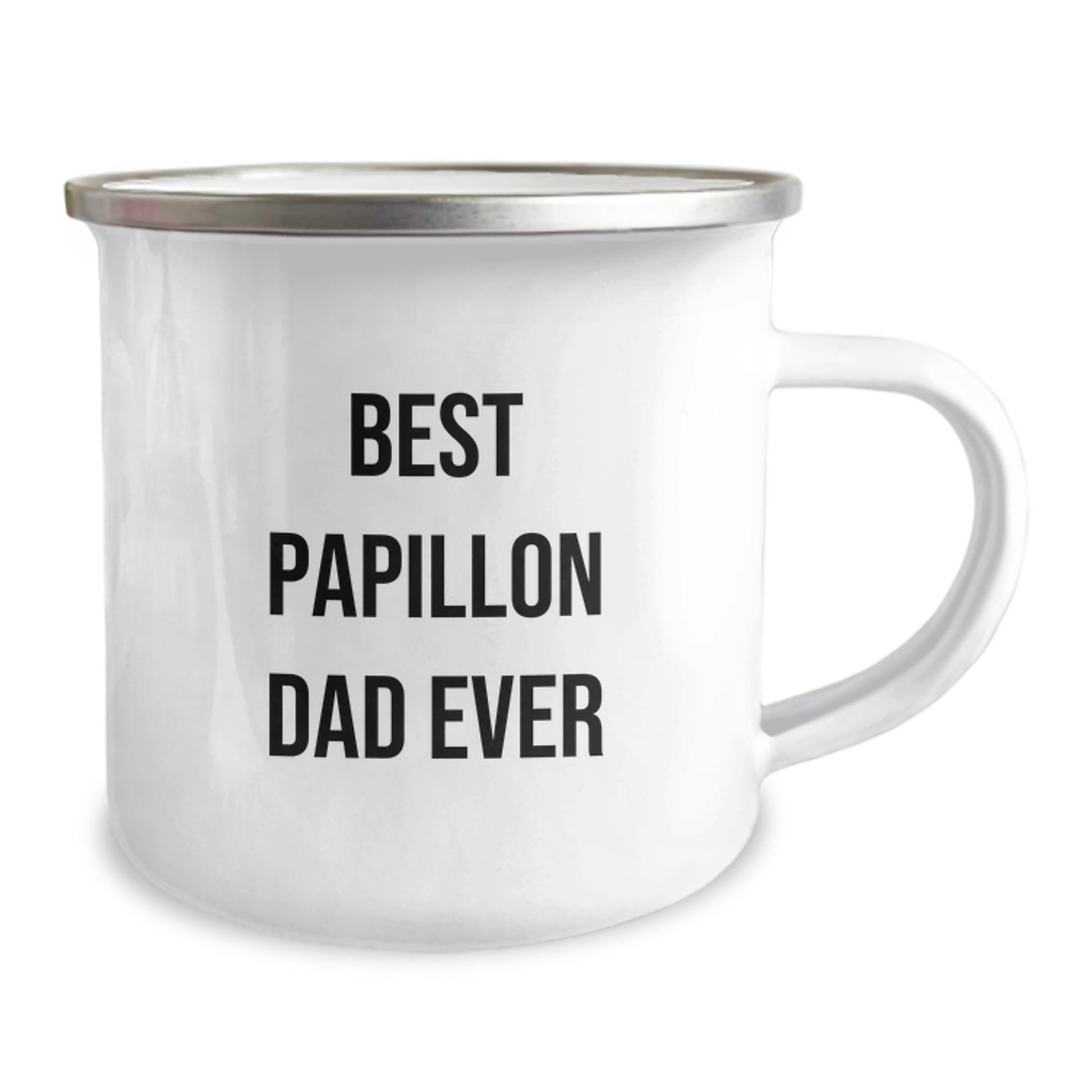 Funny Papillon Dog Camping Mug Gifts from Best Dad Ever, Perfect for Papillon Dog Lovers' Birthday - Image 2