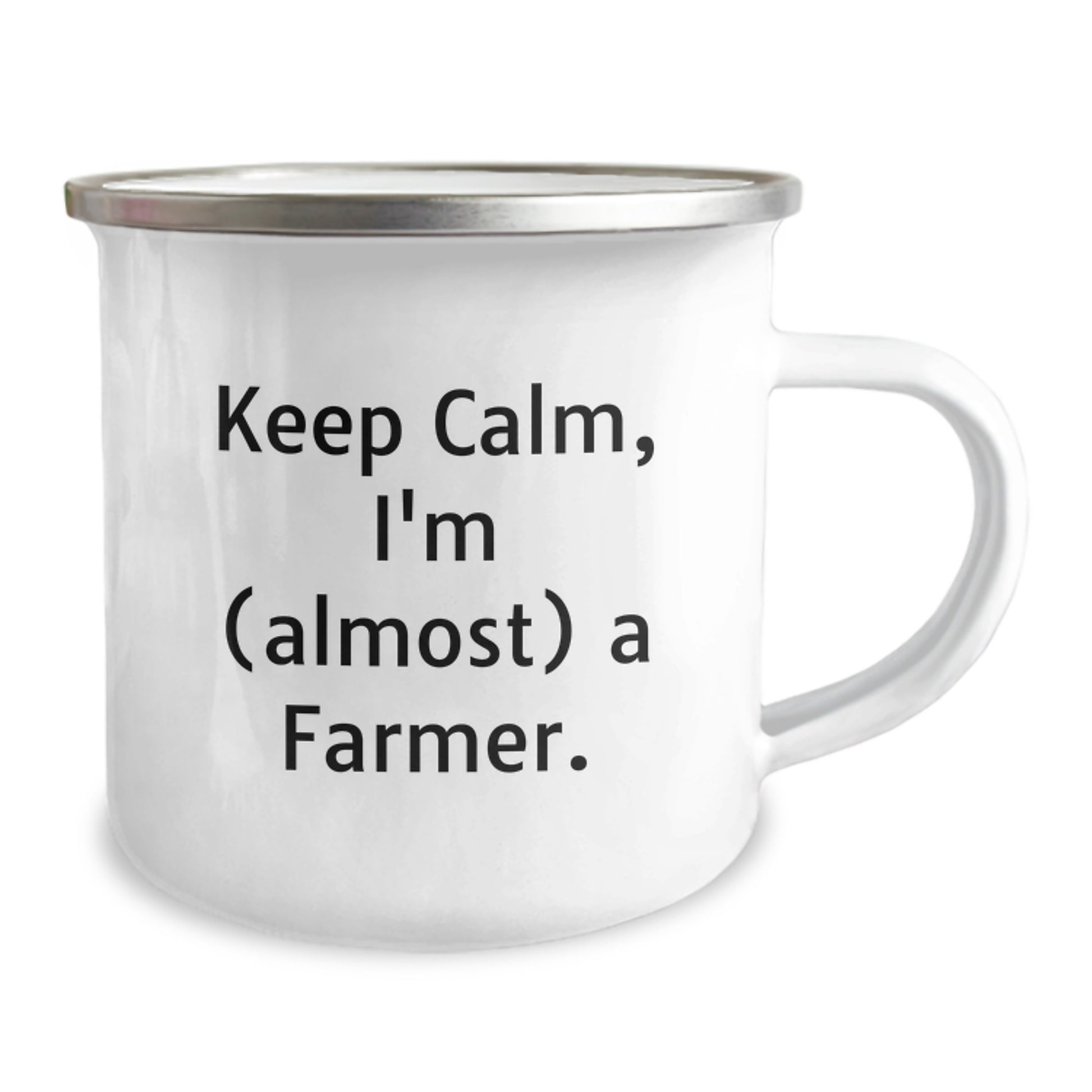 Funny Farmer Gifts for Him - Camping Mug, Keep Calm I'm Almost a Farmer, Unique Christmas Memorable Presents from Men to Family Friends - Image 2