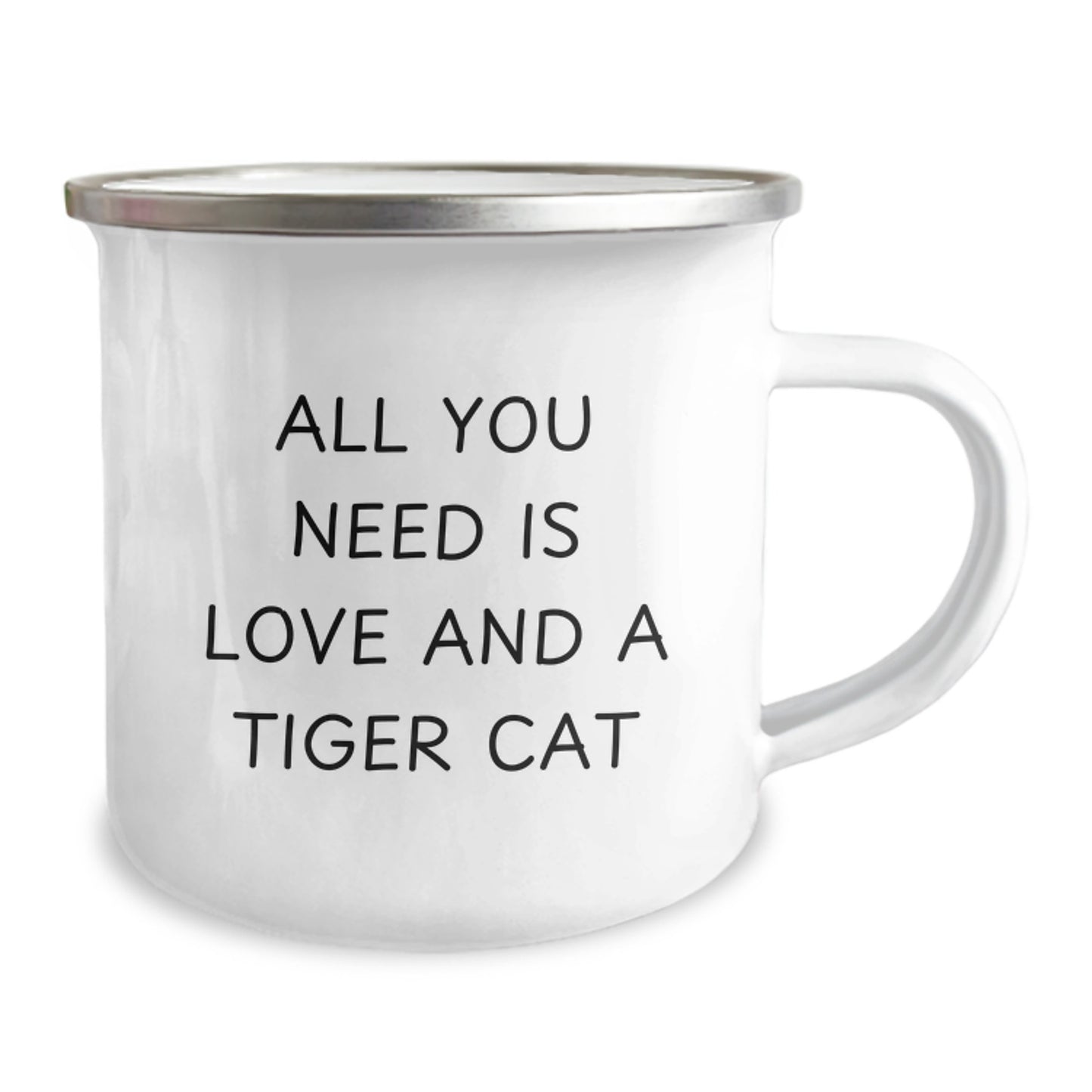 Tiger Cat Christmas Unique Gift - Funny Camping Mug for Friends and Family - All You Need Is Love And A Tiger Cat - Image 2