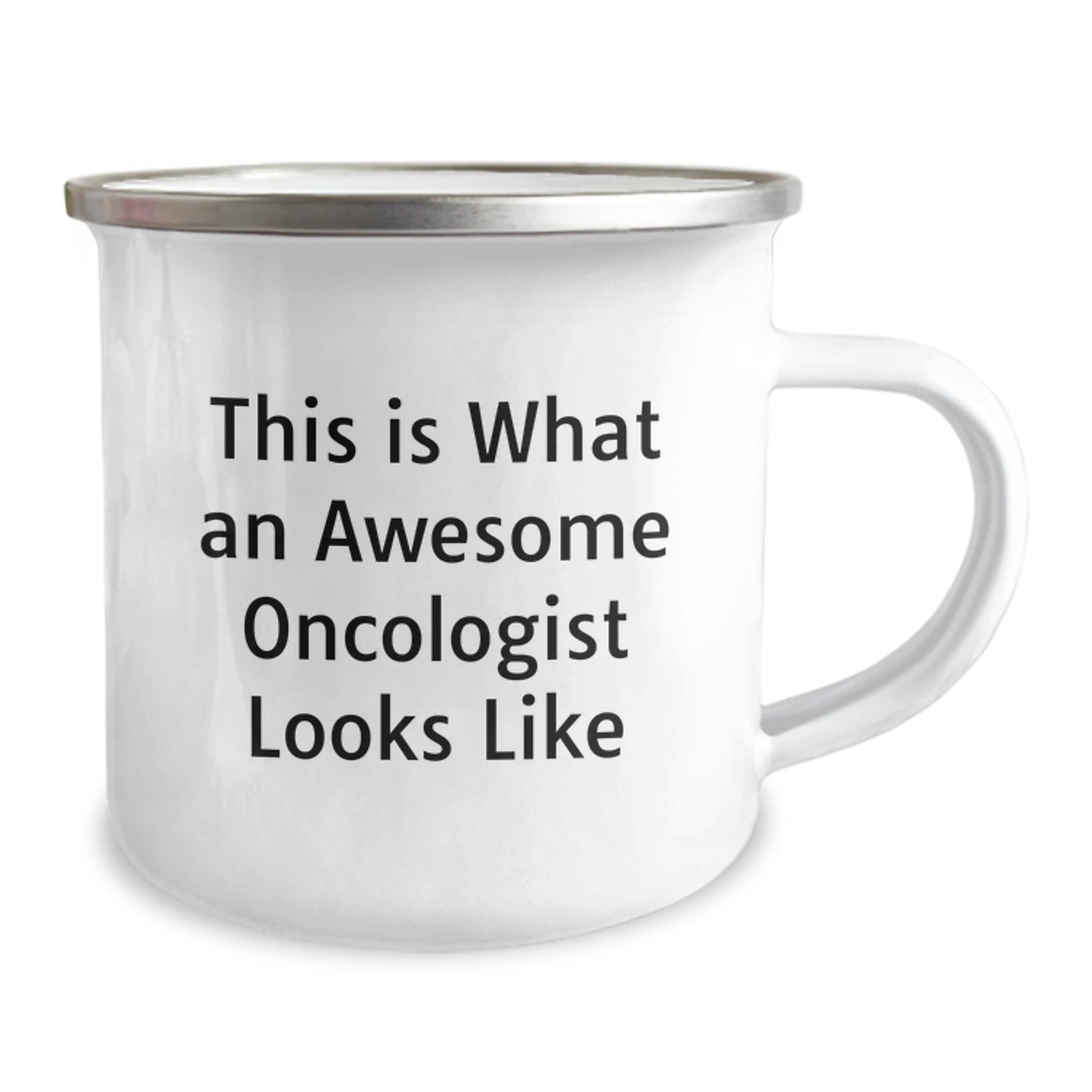 Funny Oncologist Gifts for Men, Unique Valentine's Presents from Friends to Awesome Oncologists - This Is What An Awesome Oncologist Looks Like Camping Mug - Image 2