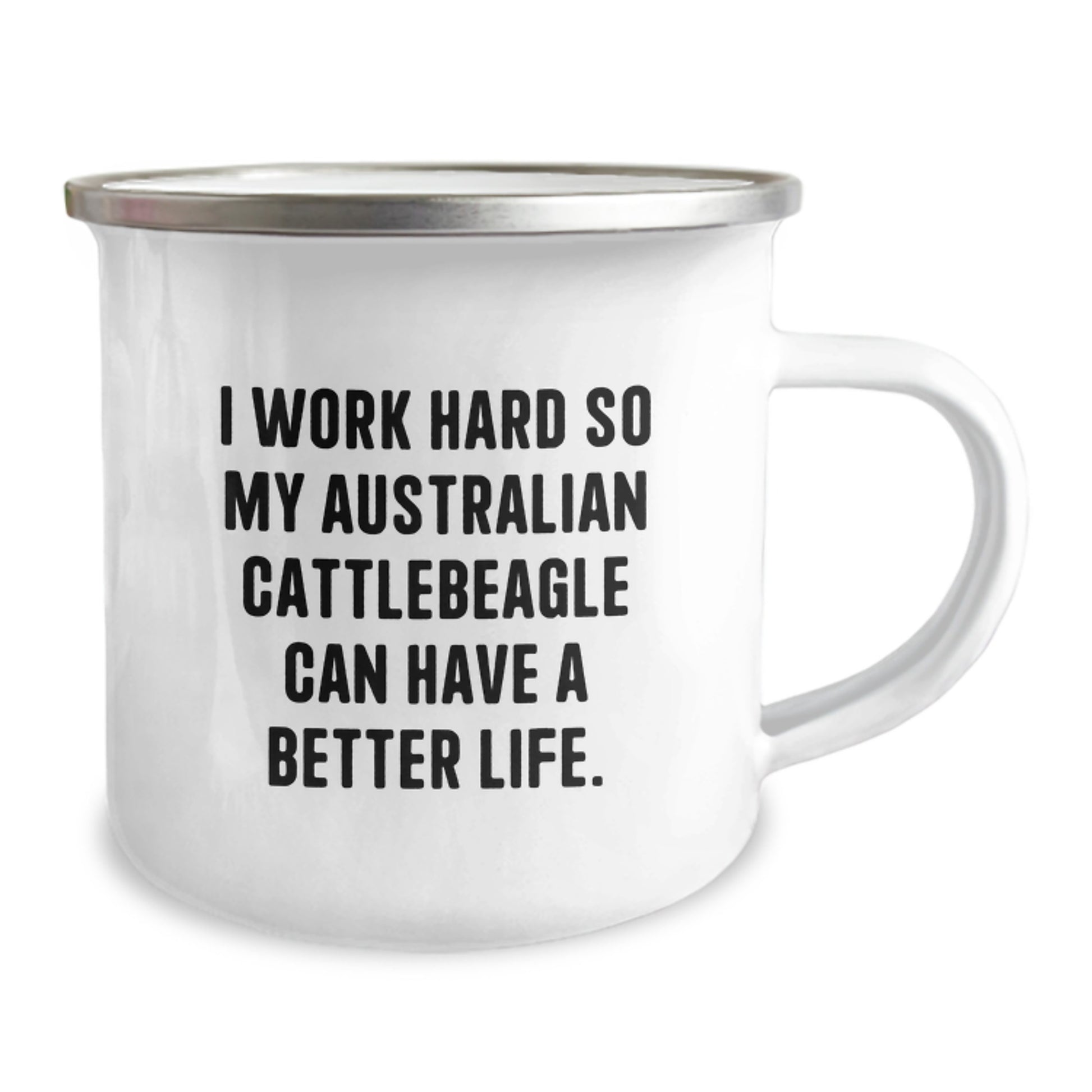 Australian Cattle Dog Lovers Gifts from Family, Fun Camping Mug for Men, Inspirational Quote, 12 oz Stainless Steel with Enamel Finish - Image 2