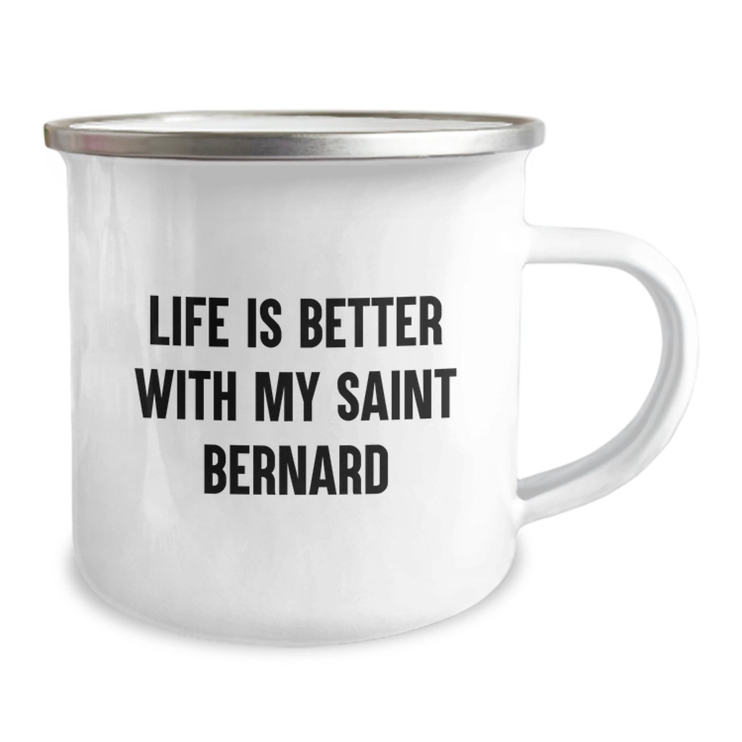 Funny Quote Saint Bernard Dog Gifts from Men to Friends - Valentine's Unique Camping Mug - Image 2