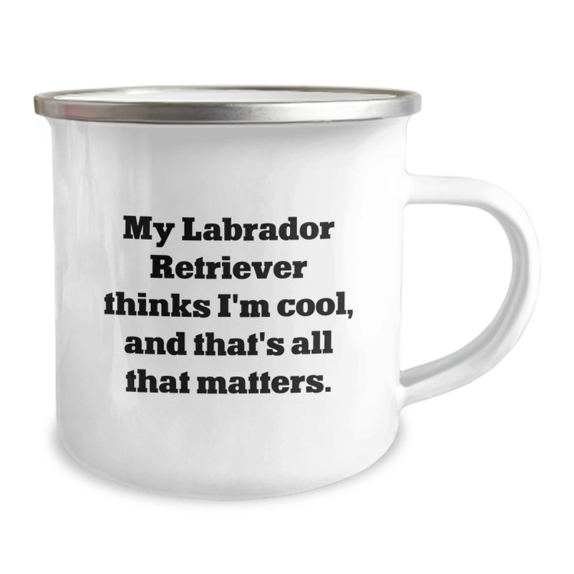 Labrador Retriever Dog Lover Gifts, Funny Camping Mug for Birthday, 'My Labrador Retriever Thinks I'm Cool, And That's All That Matters.' Gifts from Friends to Family - Image 2