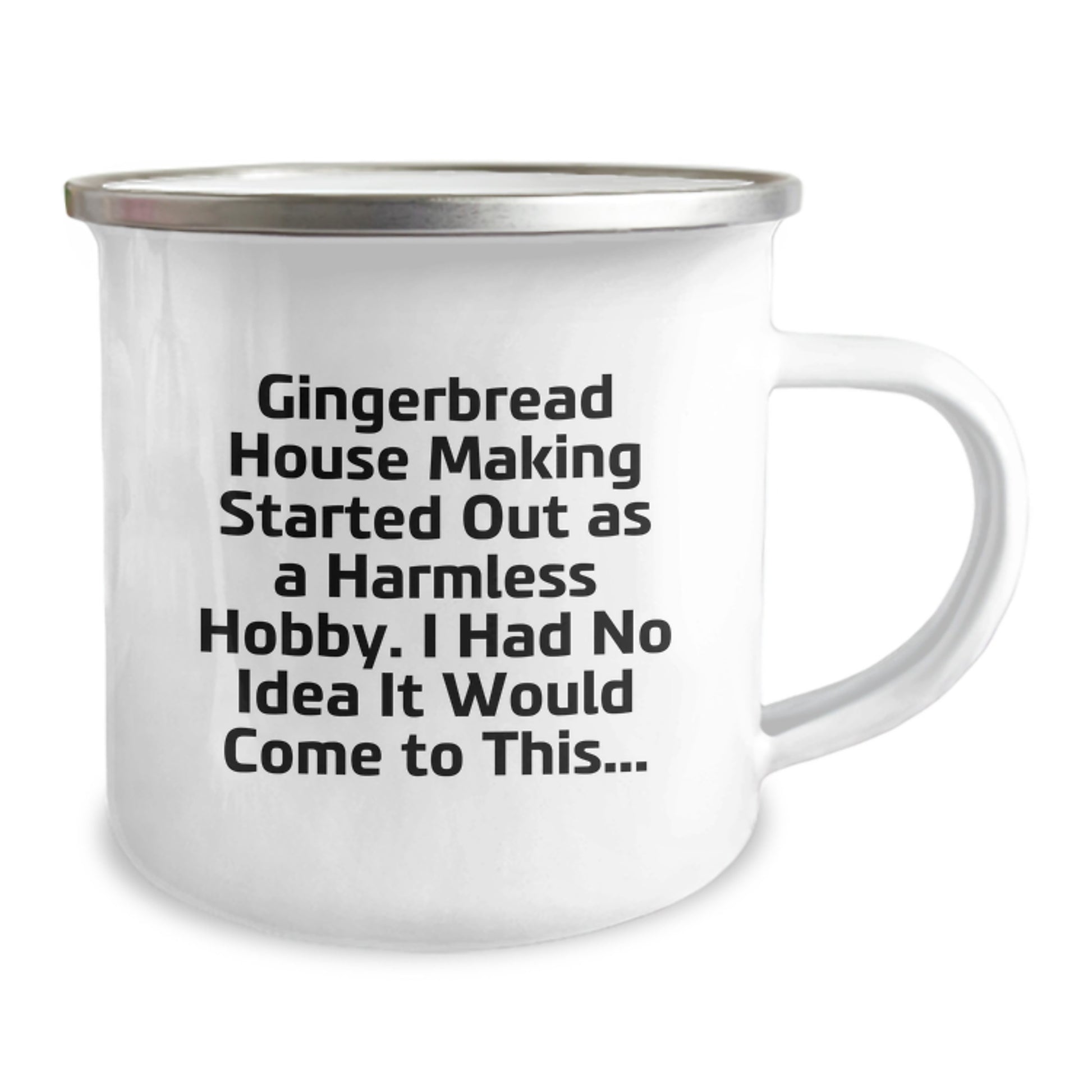 Gingerbread House Making Fun Gifts from Friends and Family, Christmas Unique Presents for Gingerbread House Making Enthusiasts, 12 oz Stainless Steel Camping Mug with Funny Quote - Image 2