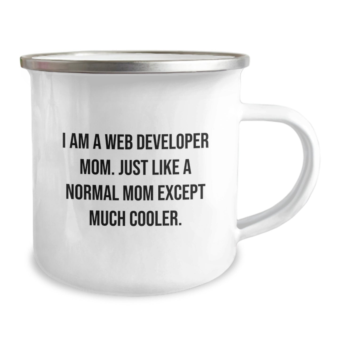 Unique Gifts for Web Developer Mom, Funny Camping Mug for Women, Web Developer Holiday Gifts from Family and Friends - Image 2