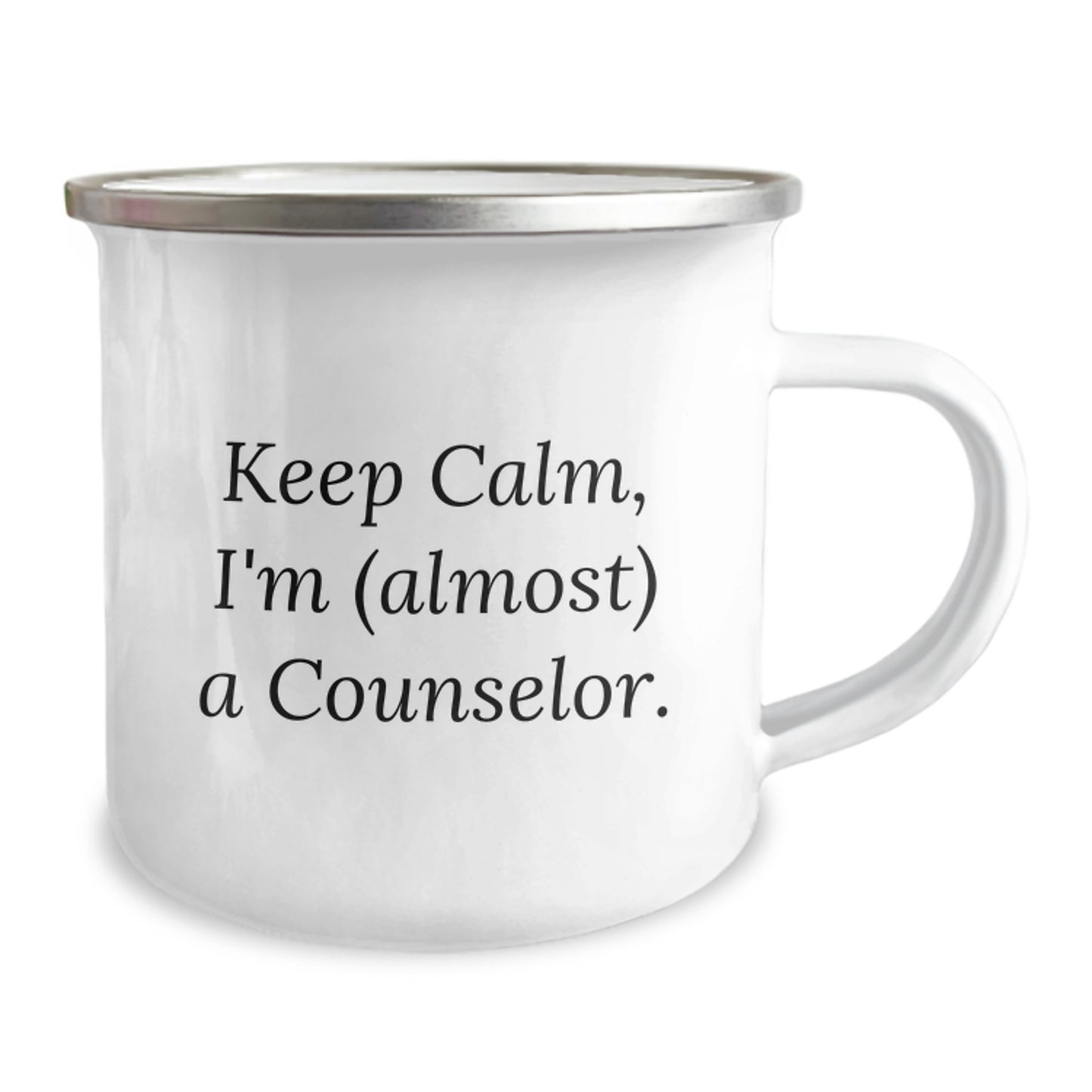 Funny Counselor Gifts for Men, Women, Friends, Coworkers and Family - Keep Calm I'm (almost) A Counselor Camping Mug, Christmas Unique Gifts from Friends - Image 2