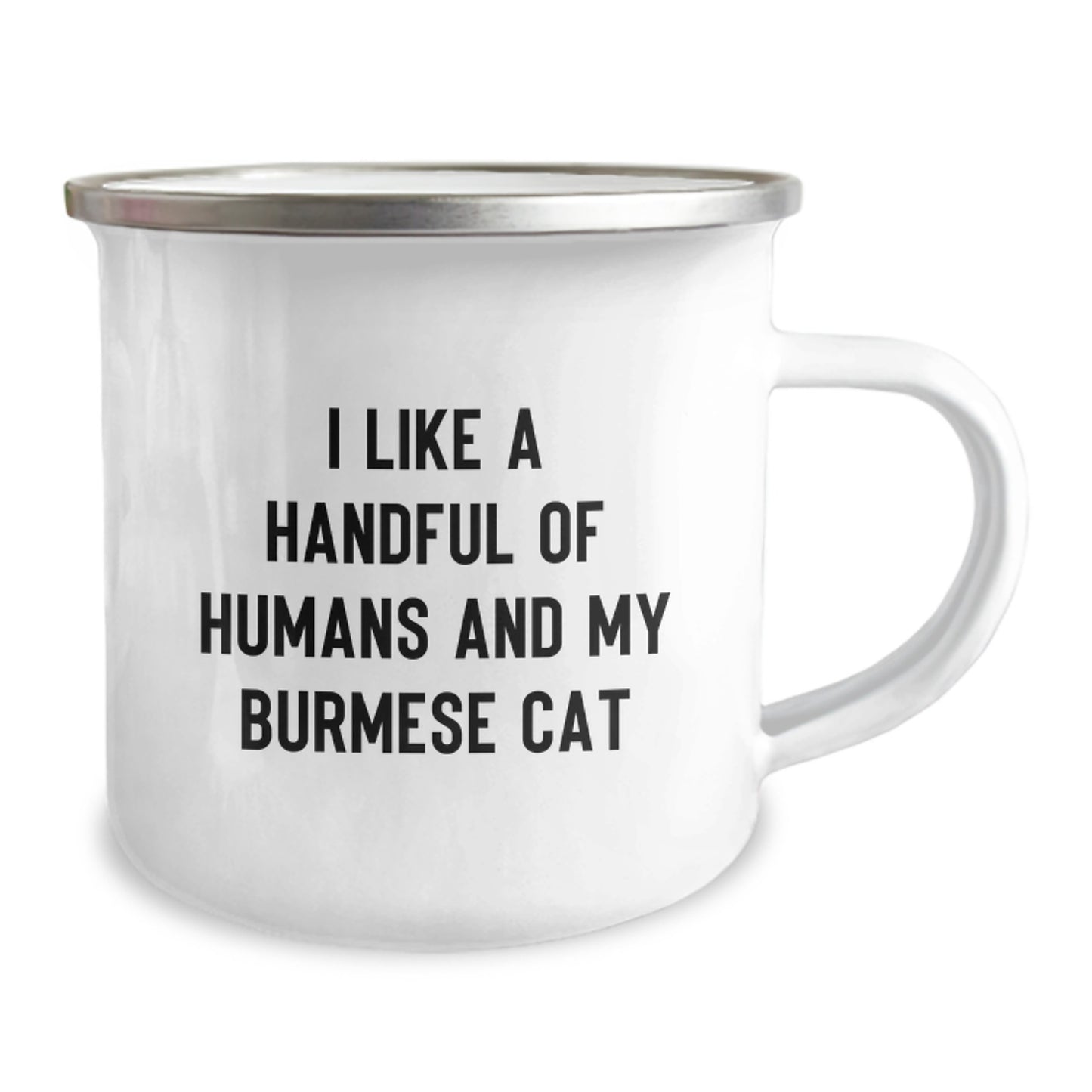 Funny Burmese Cat Gifts from Men to Friends for Camping Mug Lovers of I 'Like A Handful Of Humans And My Burmese Cat' Christmas Unique Gifts - Image 2