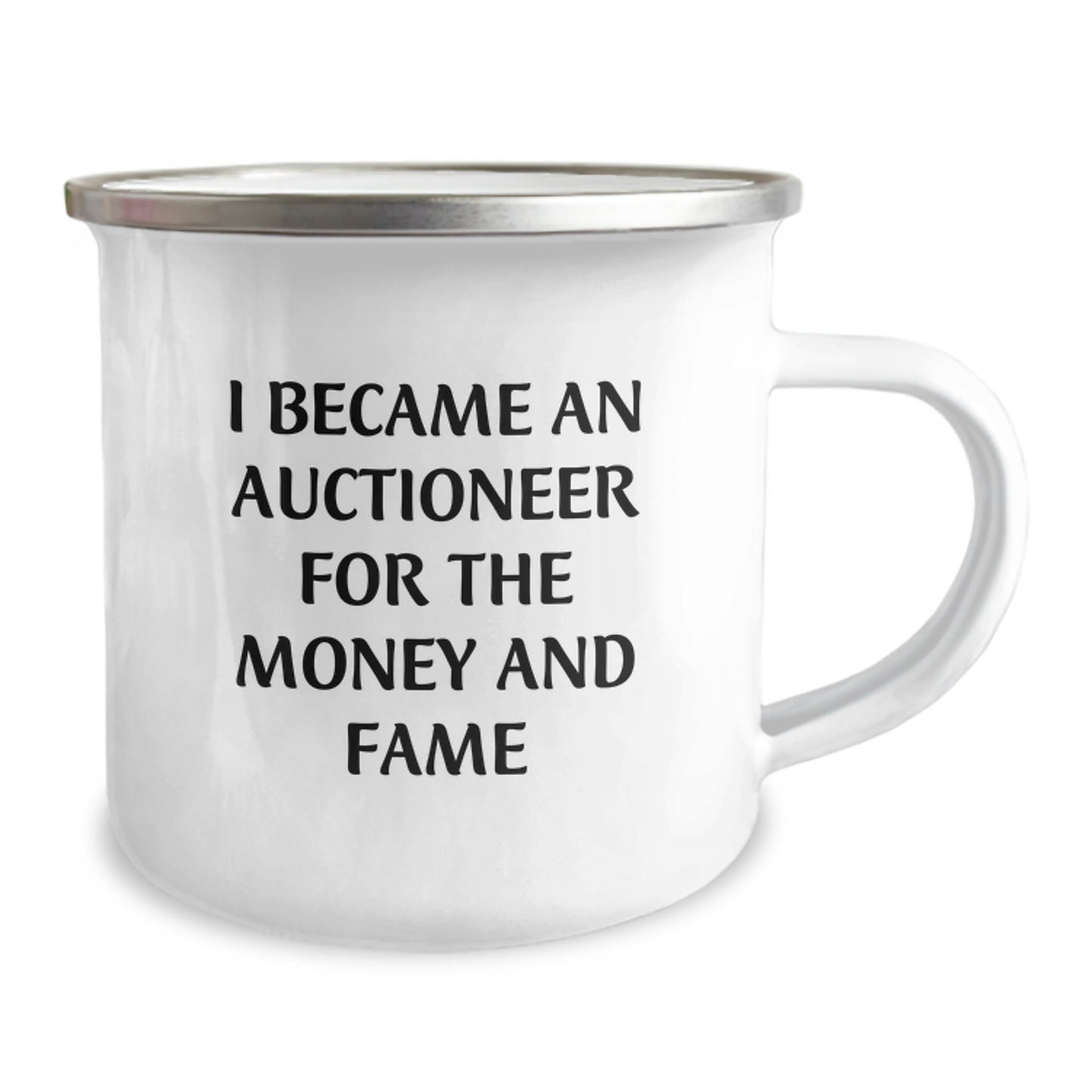 Funny Auctioneer Gifts from Friends - I Became An Auctioneer For The Money And Fame Christmas Unique Mugs for Auctioneer Men - Image 2
