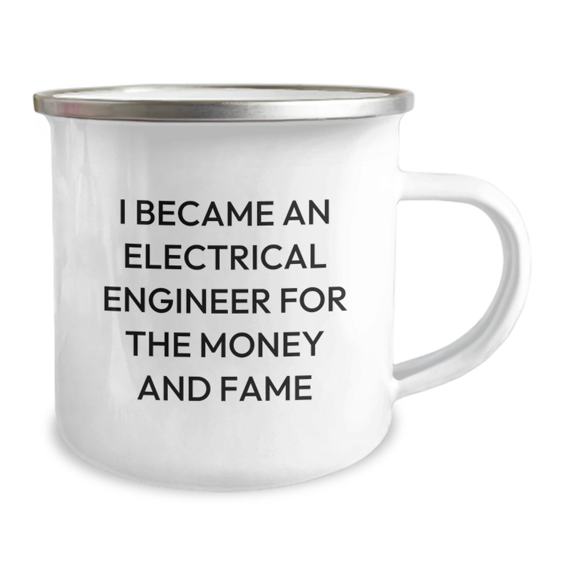 Funny Electrical Engineer Gifts from Friends for Men, I Became An Electrical Engineer For The Money And Fame, Christmas Unique Mugs for Camping - Image 2