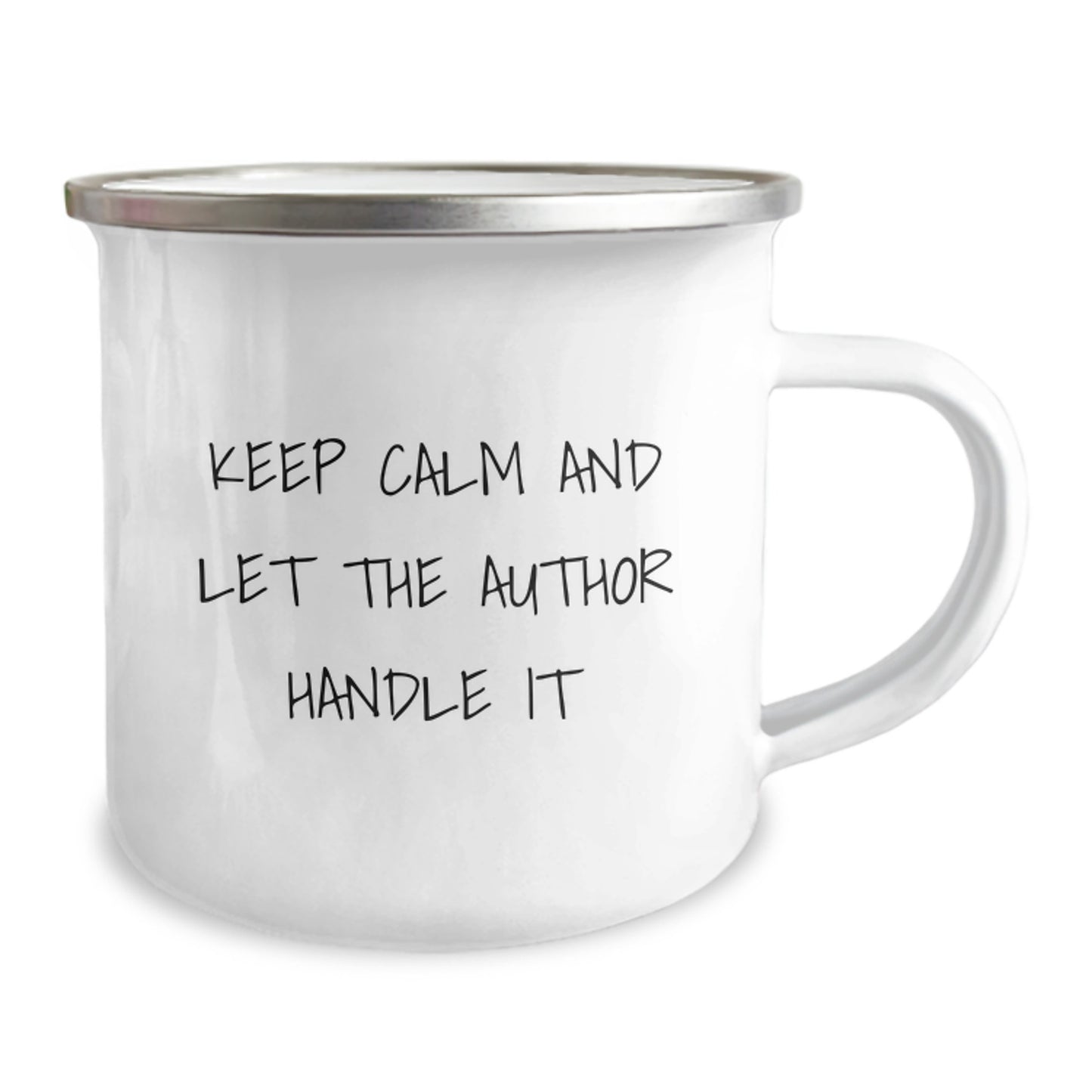 Funny Author Gifts from Friends, Loving Valentine's Unique Gifts for Author, Keep Calm And Let The Author Handle It Camping Mug - Image 2