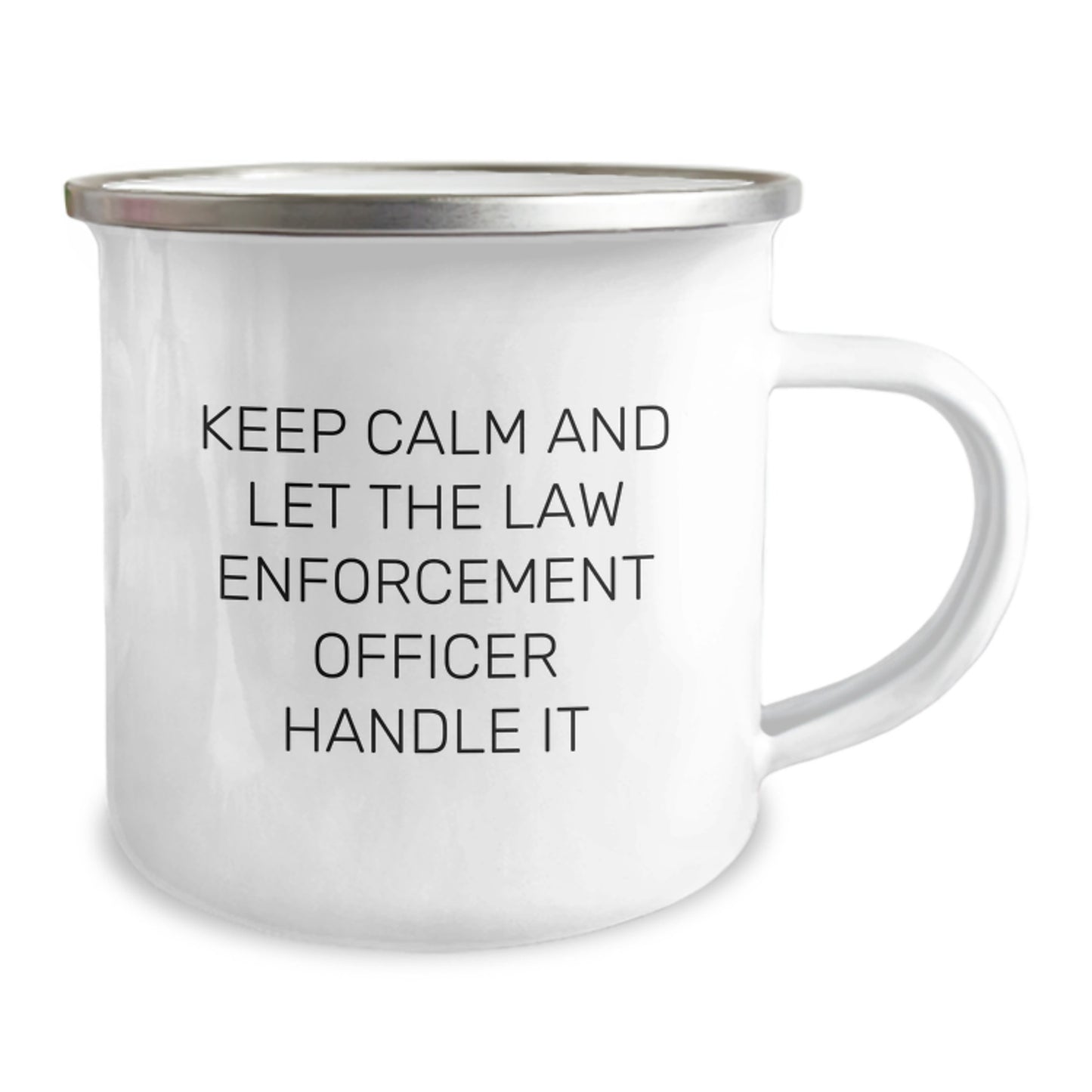 Funny Law Enforcement Officer Gifts from Men for Christmas Unique Camping Mug Keep Calm - Image 2
