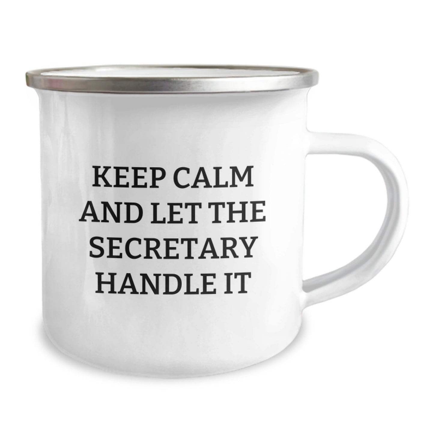 Funny Secretary Gifts for Men, Keep Calm And Let The Secretary Handle It Camping Mug, Unique Christmas Unique Gifts from Friends to Secretary - Image 2