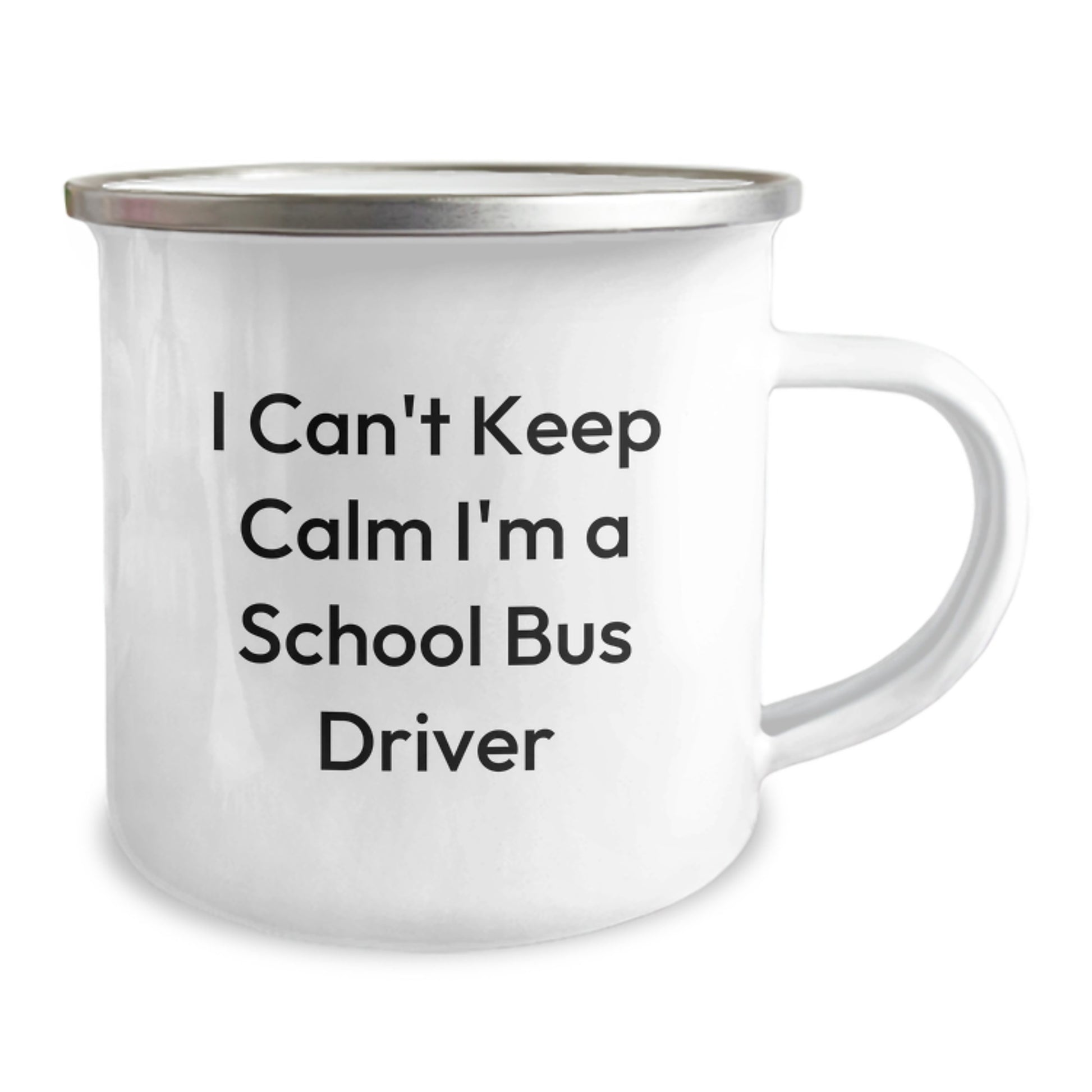 Funny School Bus Driver Gifts for Christmas Unique - I'm A School Bus Driver Enamel Camping Mug - Image 2