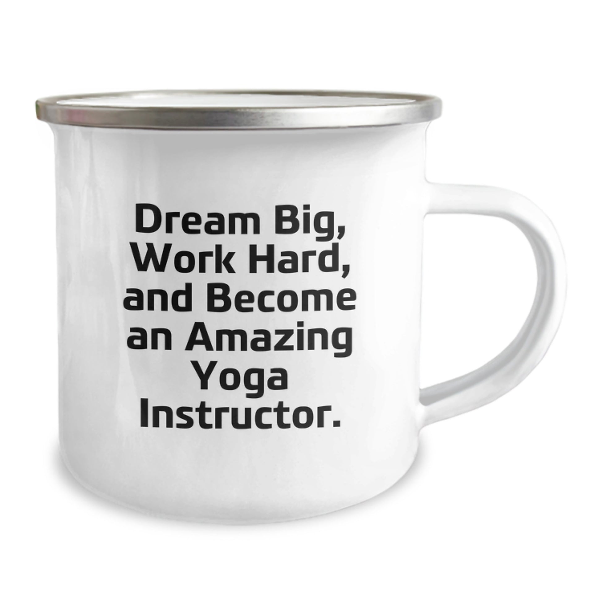 Yoga Instructor Gifts from Friends, Unique Camping Mug for Graduation, Dream Big and Work Hard, Funny Quote - 'Dream Big, Work Hard, And Become An Amazing Yoga Instructor.' - Image 2