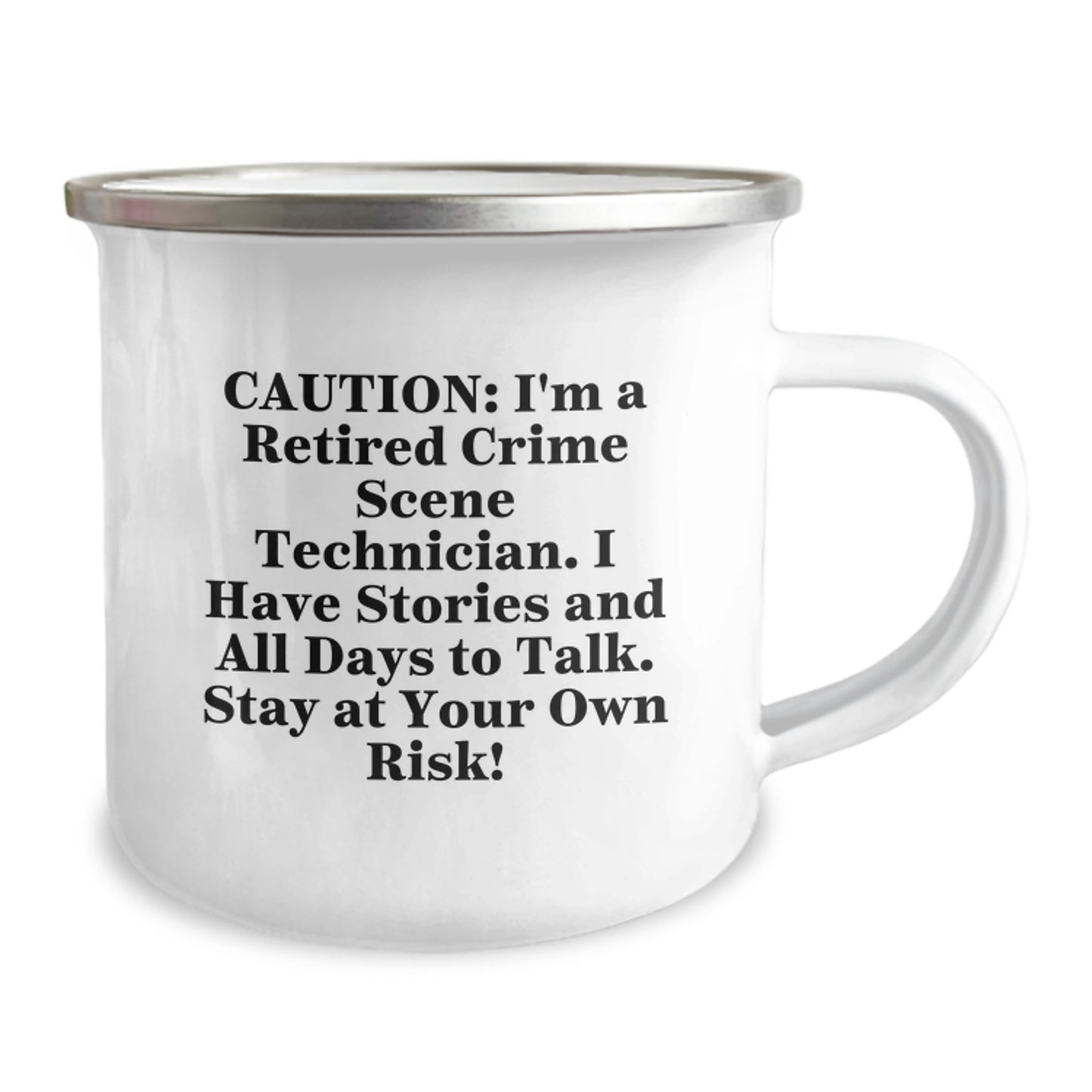 Crime Scene Technician Gifts for Men - Funny Camping Mug - Caution: I'm A Retired Crime Scene Technician - Unique Christmas Unique Gifts from Friends to Family - Image 2