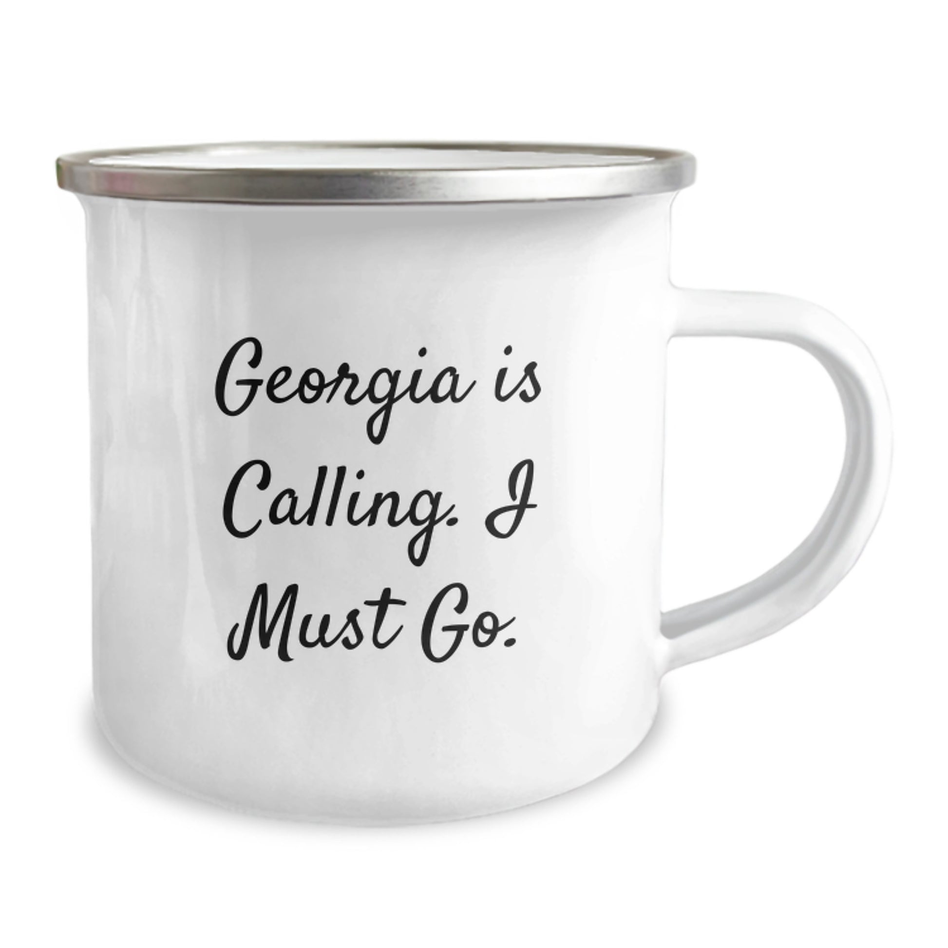 Georgia Gifts from Friends, Unique Camping Mug for Georgia Grads, 'Georgia Is Calling. I Must Go.' Quote - Image 2