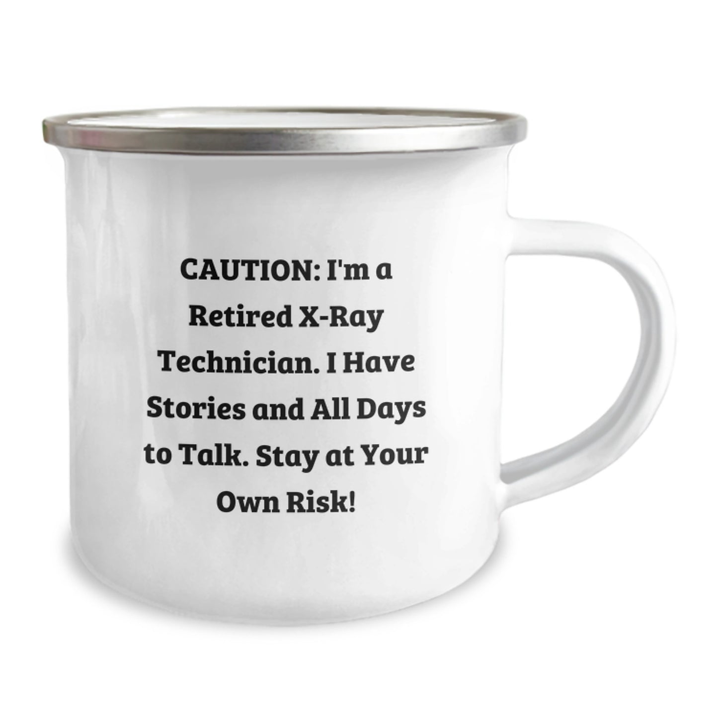 Funny X-Ray Technician Gifts from Friends and Family, Unique Christmas Mug for Men and Women, 'Caution: I'm A Retired X-ray Technician...' - Image 2