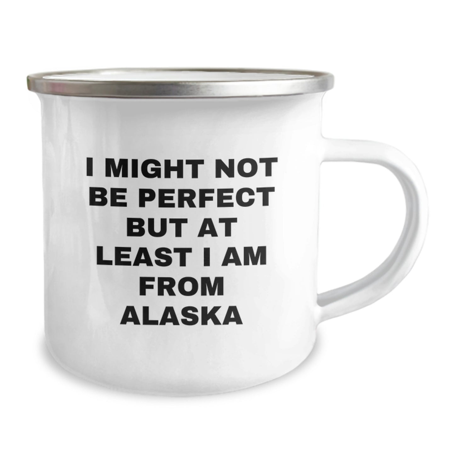Funny Alaska Gifts for Men from Alaska, 'I Might Not Be Perfect' Camping Mug for Graduation, Unique Gifts for Friends - Image 2