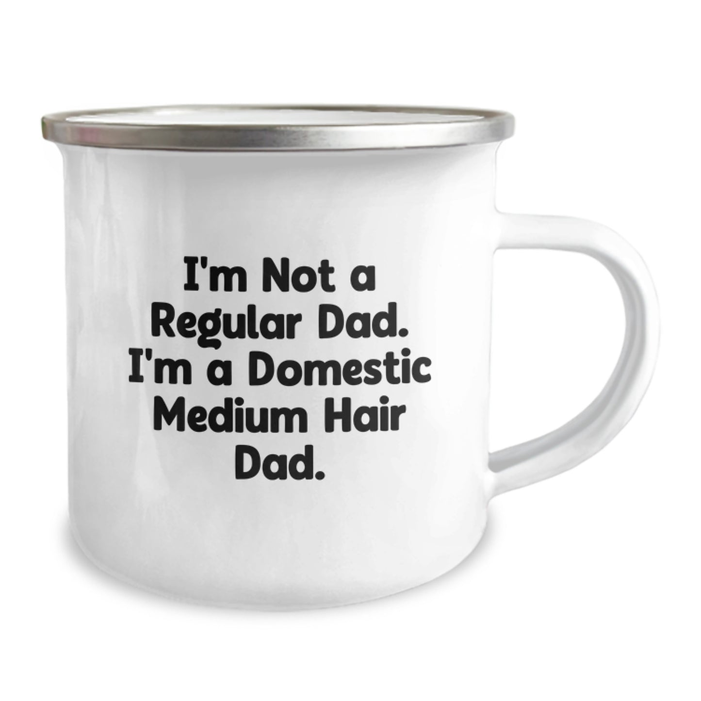 Domestic Medium Hair Cat Gifts: Funny Quote Camping Mug for Gifts from Men, Gifts for Domestic Medium Hair Cat Lovers on Graduation, Perfect Unique Gifts from Friends, Family, Coworkers - Image 2