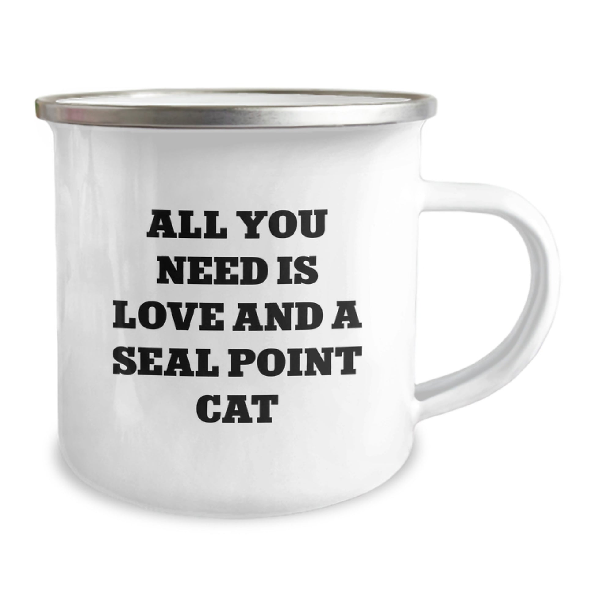 Seal Point Cat Lovers Gifts from Family Friends for Graduation Unique Seal Point Cat Camping Mugs - All You Need Is Love And A - Image 2