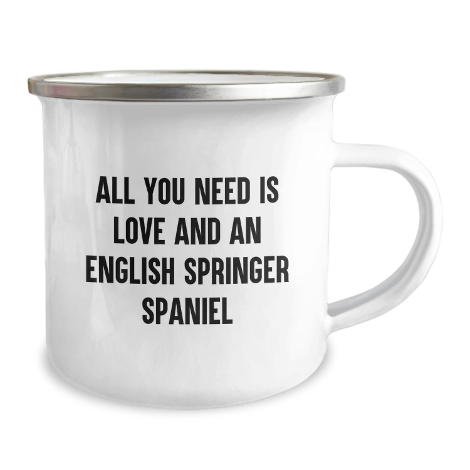 English Springer Spaniel Dog Lovers Gifts - All You Need is Love - 12 oz Camping Mug for Birthday - Image 2
