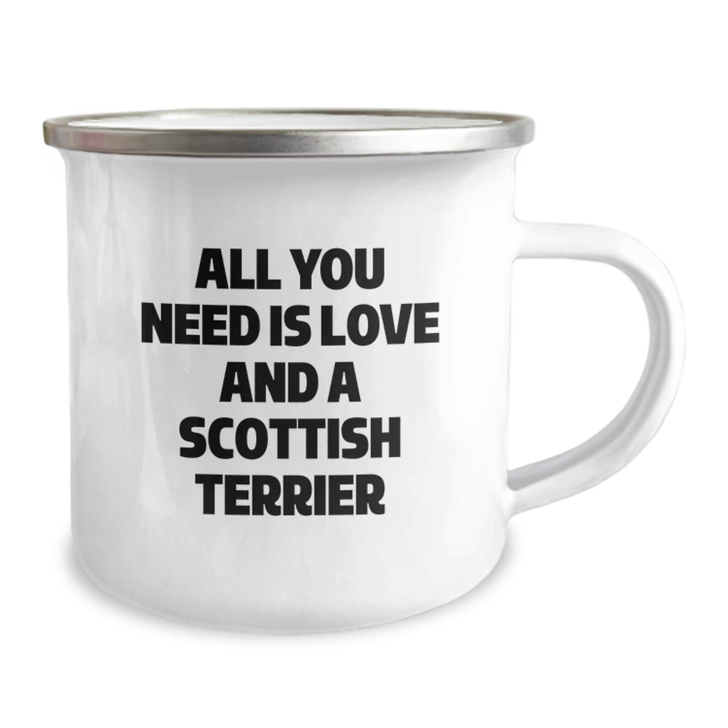 Funny Scottish Terrier Dog Gifts from Men to Friends Who Love Camping Mugs with All You Need Is Love And A Scottish Terrier Quote for Christmas Unique Gifts - Image 2