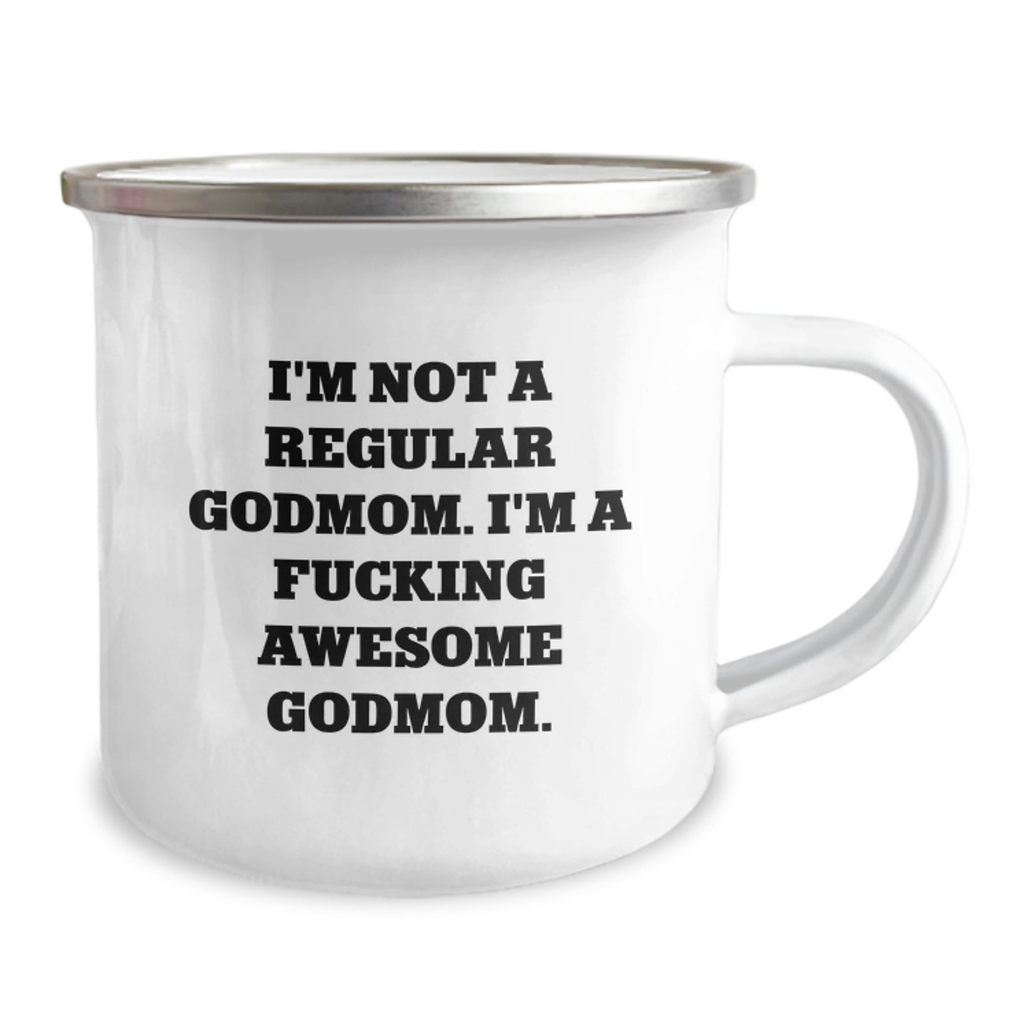 Funny Godmom Gifts, Christmas Special Camping Mug, I'm Not A Regular Godmom, I'm A F--king Awesome Godmom Gifts from Men to Godmom - Image 2
