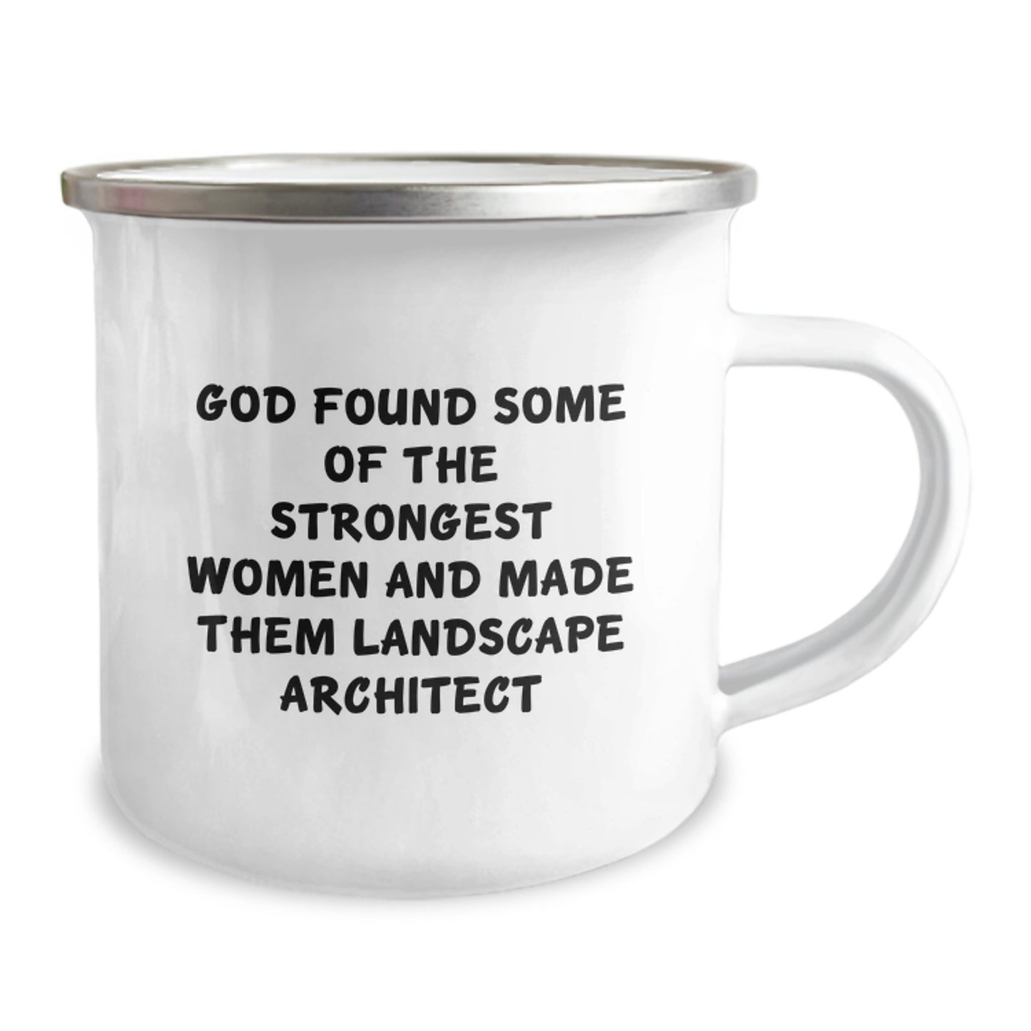 Funny Landscape Architect Gifts for Women, 'God Found Some Of The Strongest Women And Made Them Landscape Architect' Christmas Unique Mugs for Landscape Architect, 12 Oz Stainless Steel Camping Mugs - Image 2